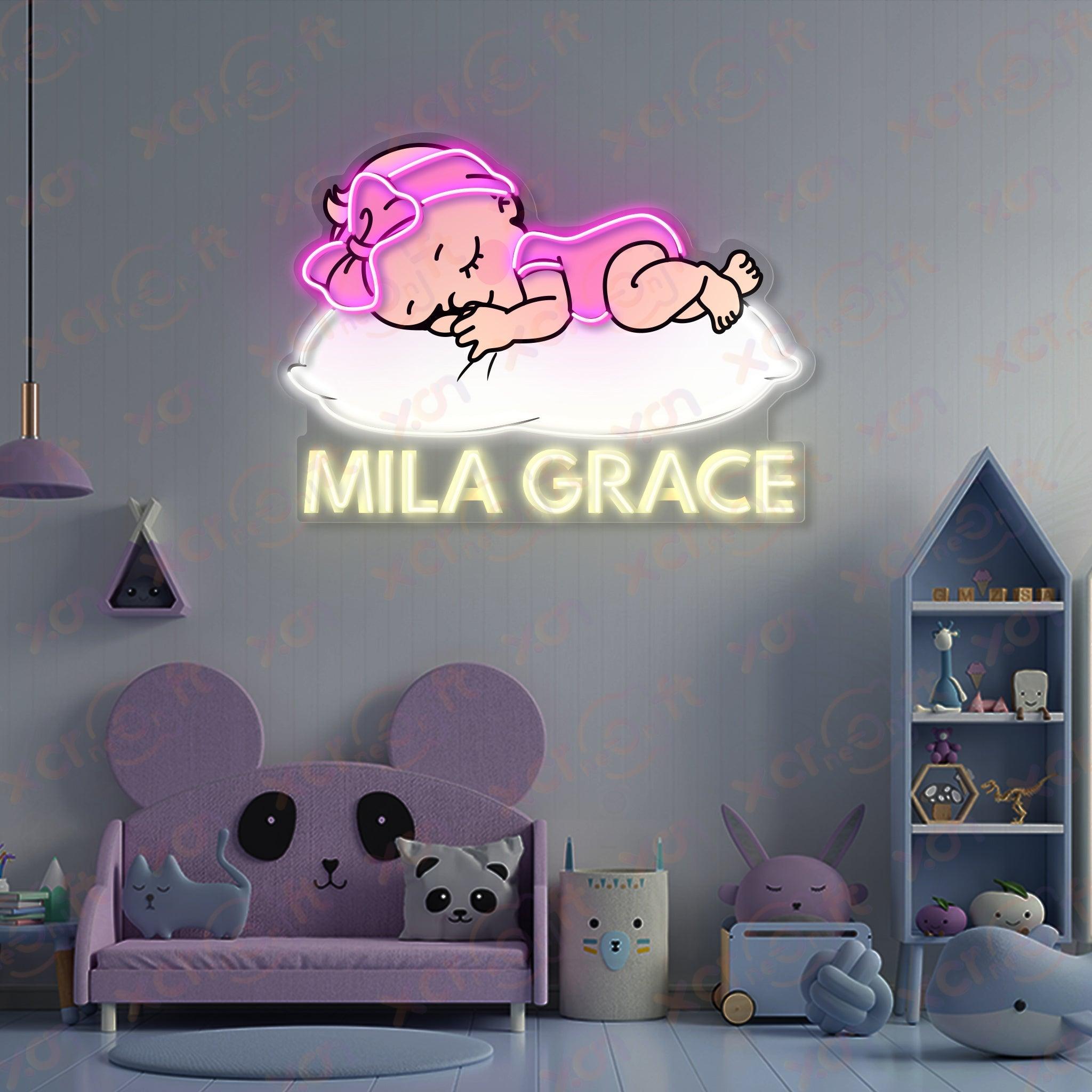 Baby Girl Sign UV Printed LED Neon Sign