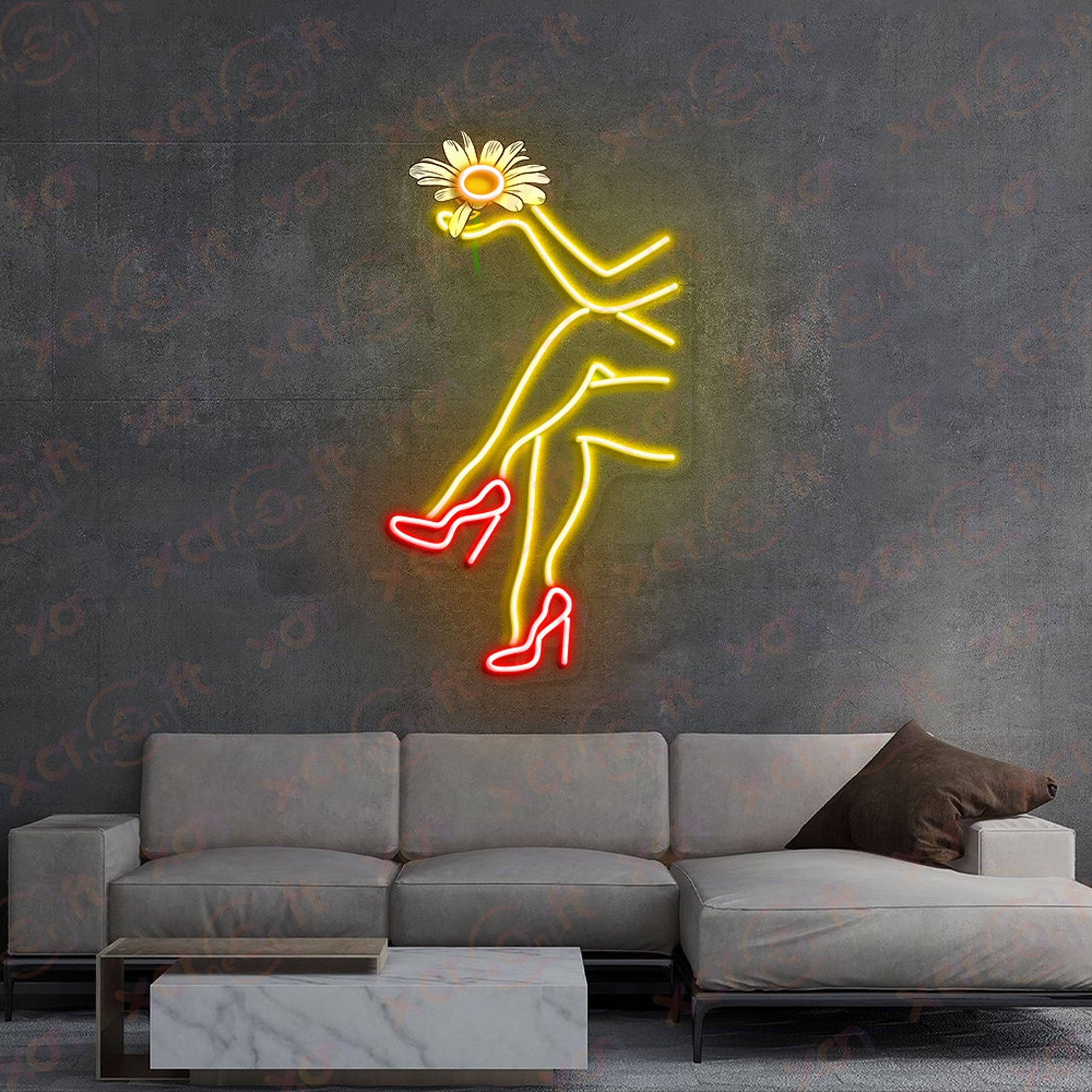 Girl WC Printed LED Neon Sign