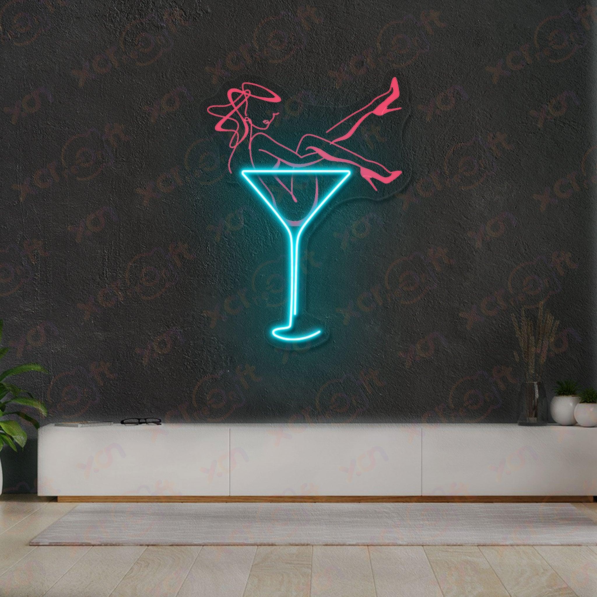 Girl In Glass UV Printed LED Neon Sign