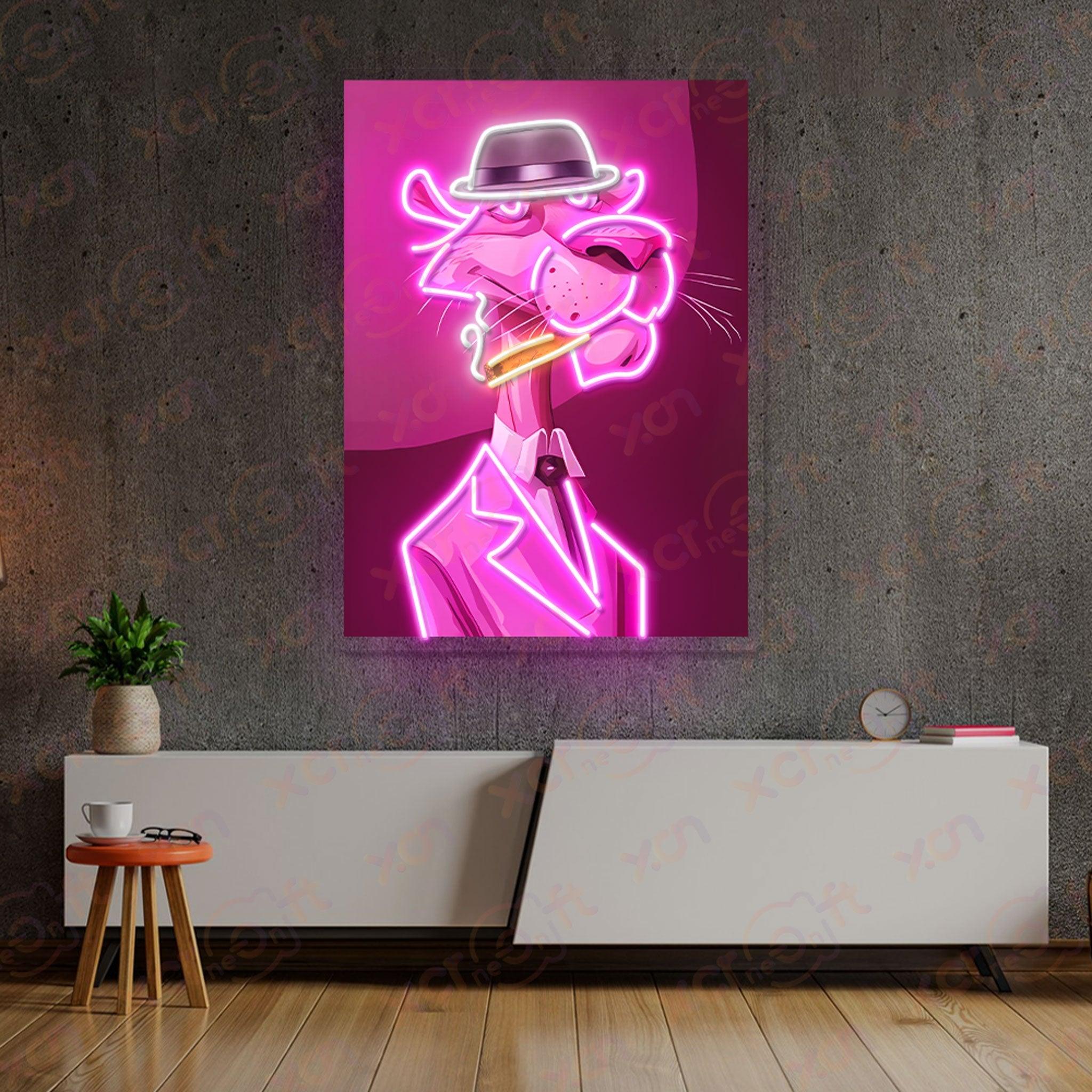 Pink Leo LED Neon Sign