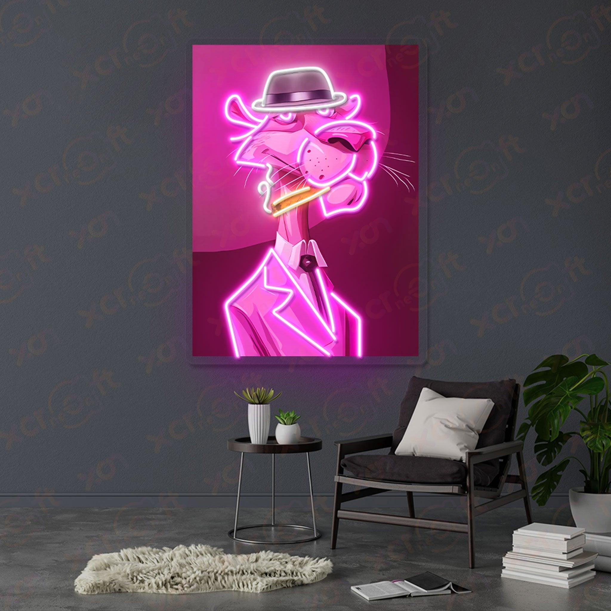 Pink Leo LED Neon Sign