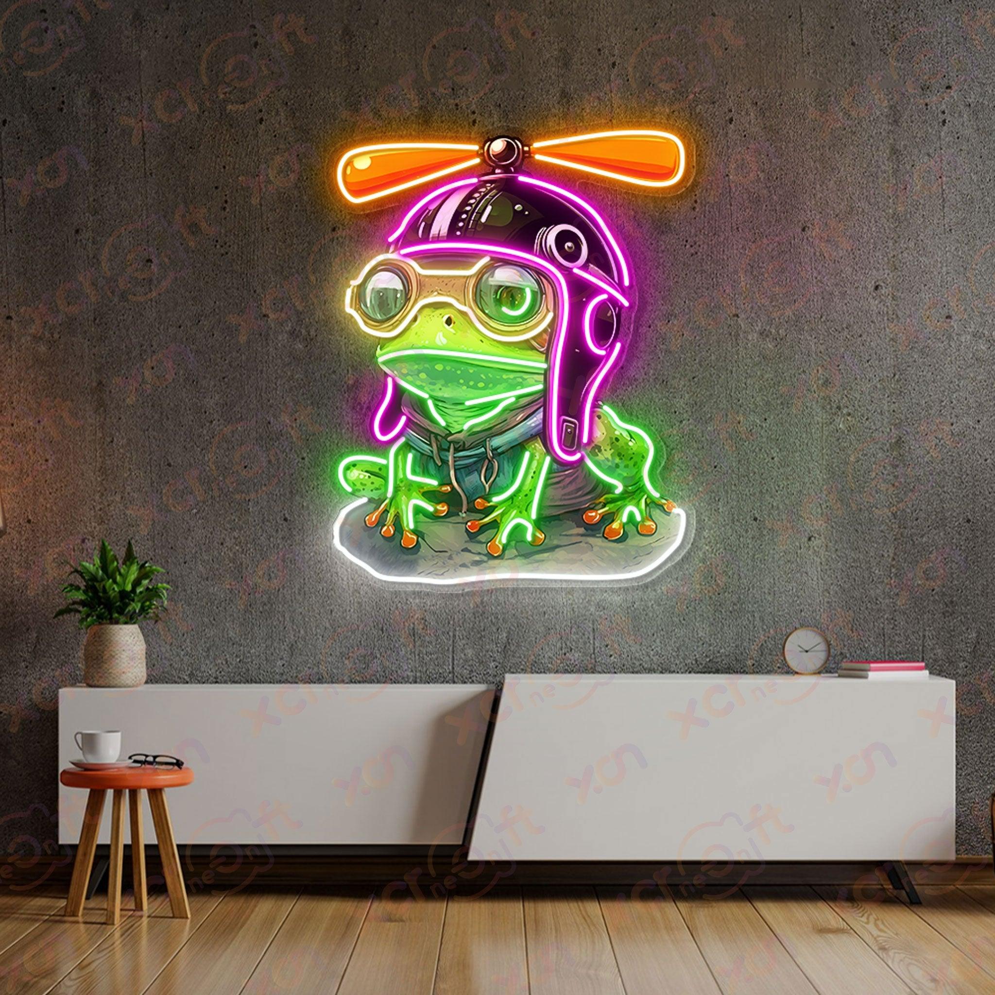 Frog does Pilot UV Printed Neon Sign