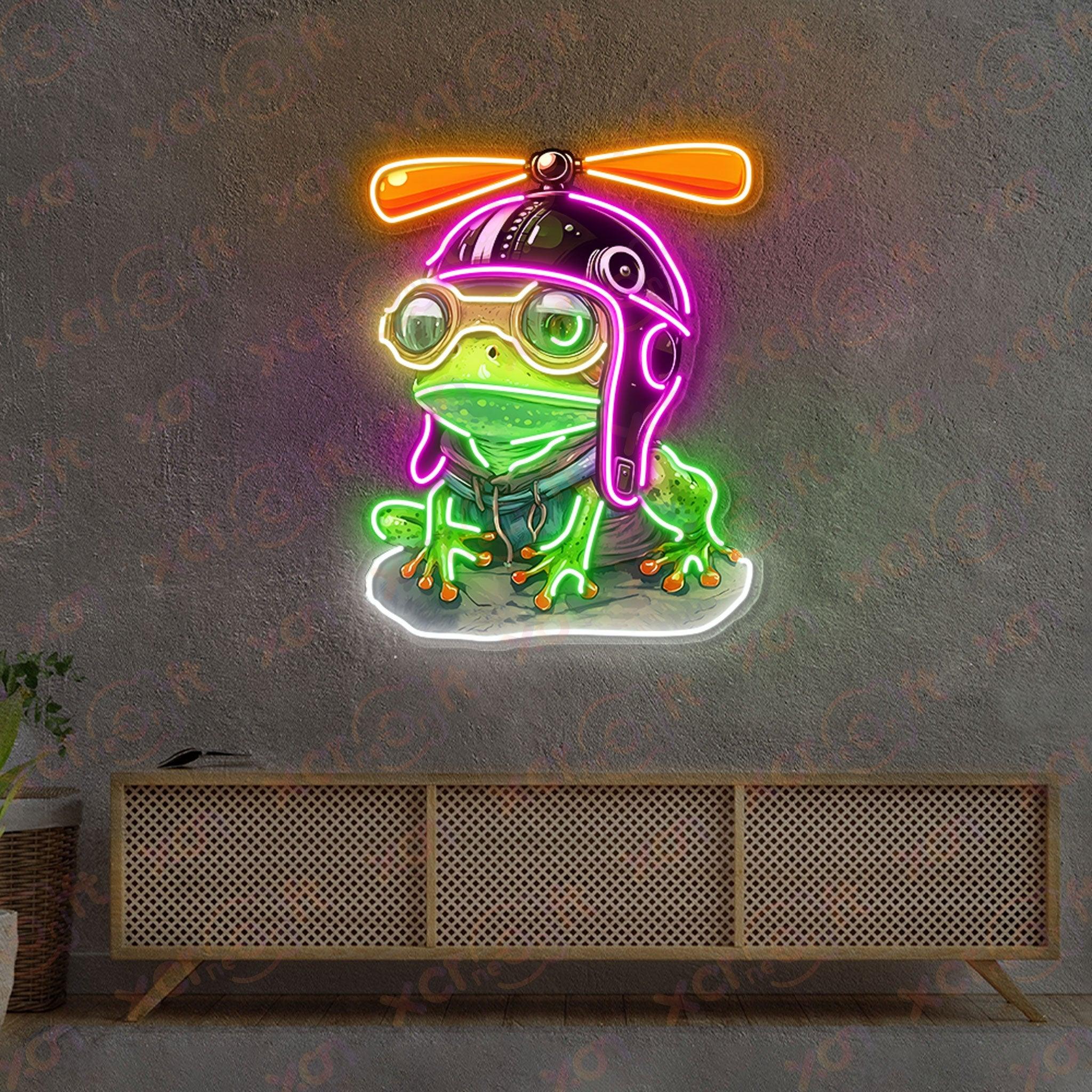 Frog does Pilot UV Printed Neon Sign