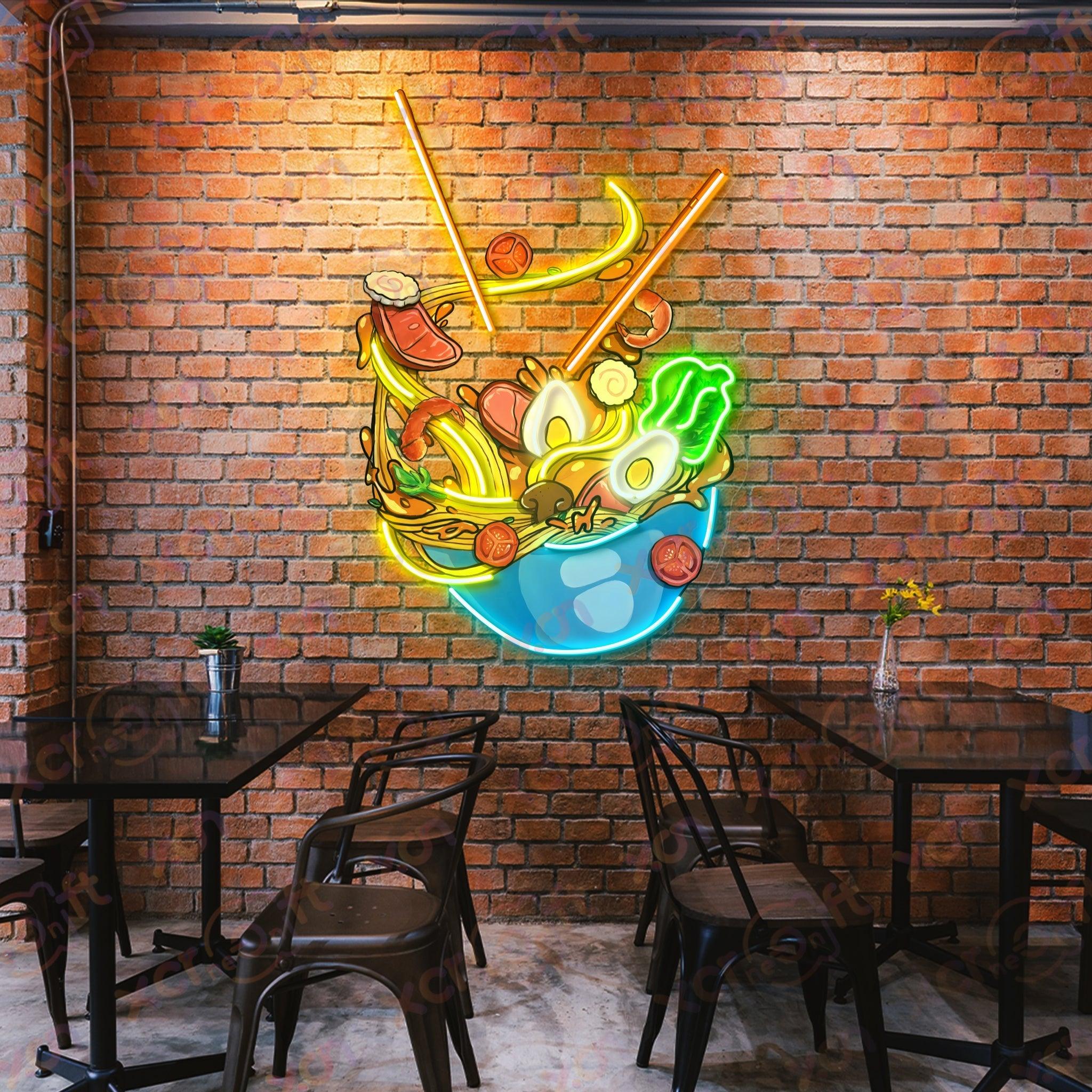 Ramen Bowl Neon Signs Decoration