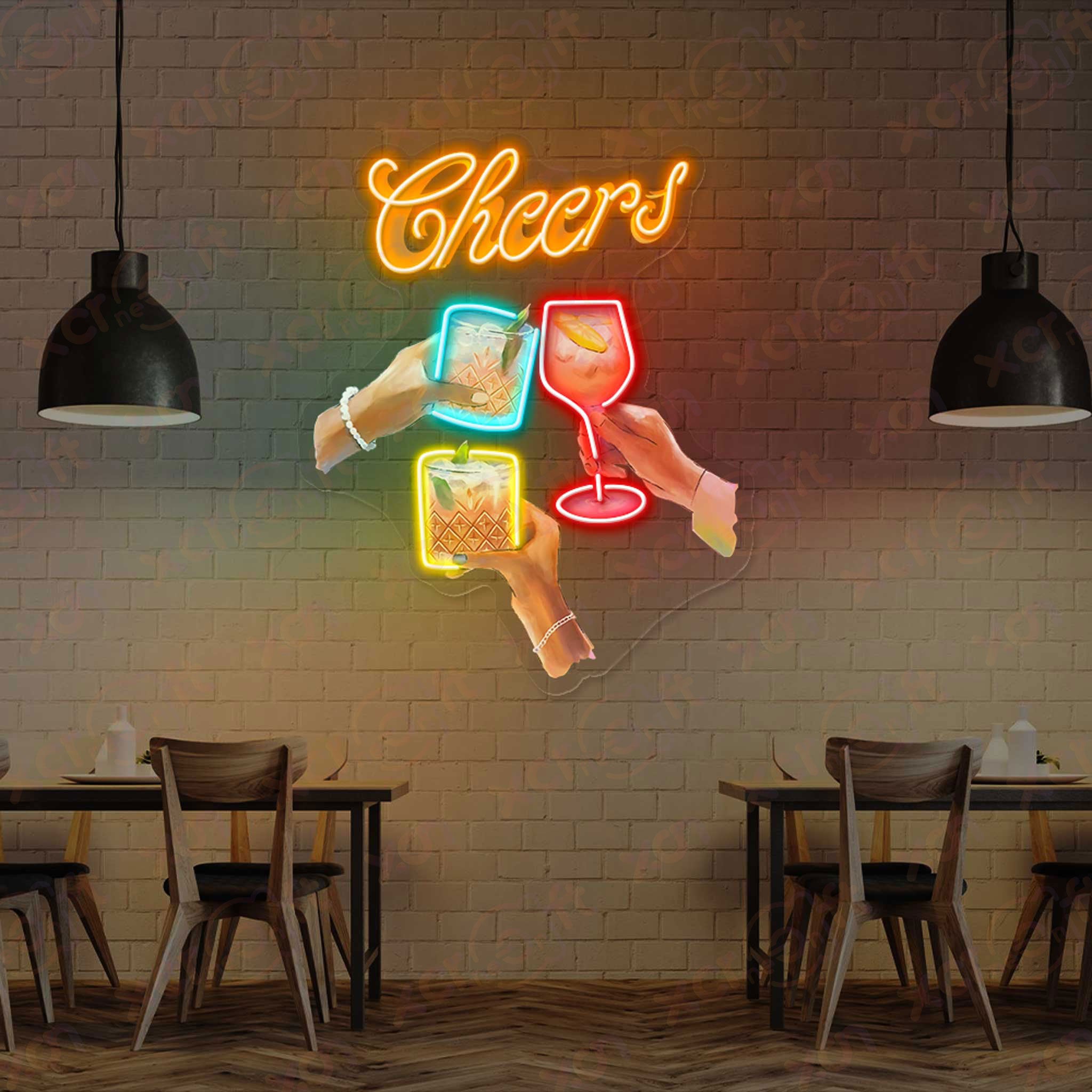 Cheers Printed LED Neon Sign