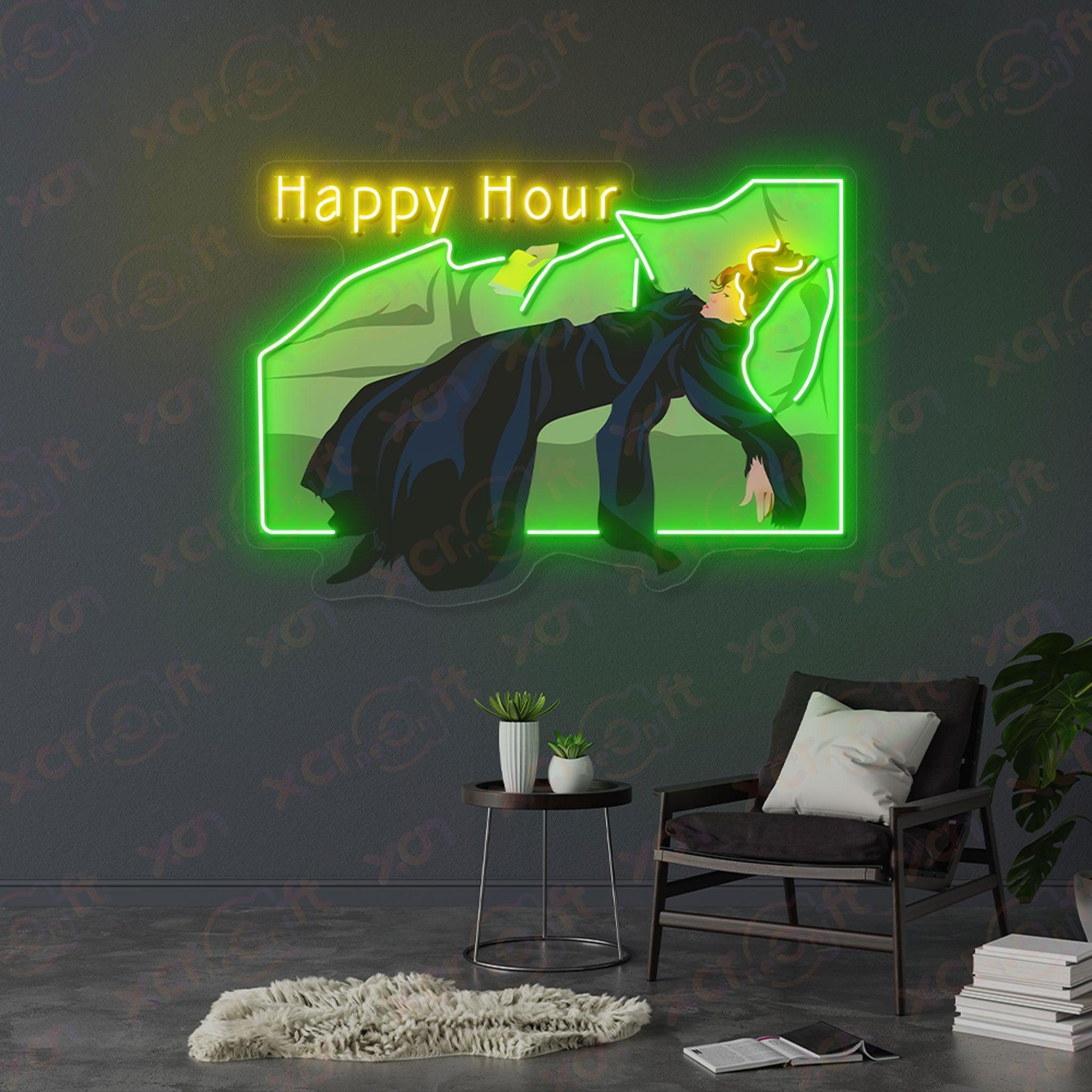 Drunk Woman UV Printed LED Neon Sign