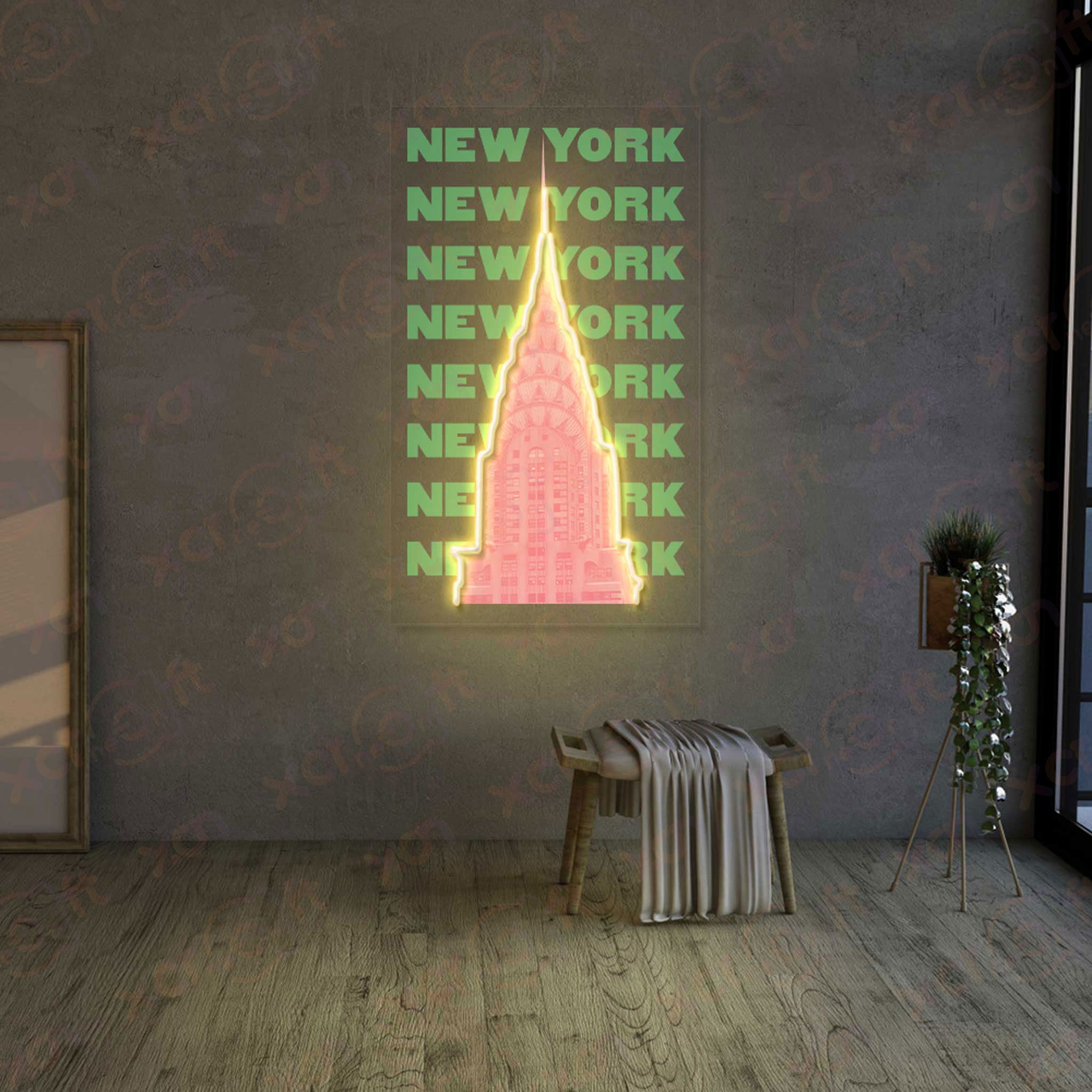 New York Retro UV Printed Neon Light