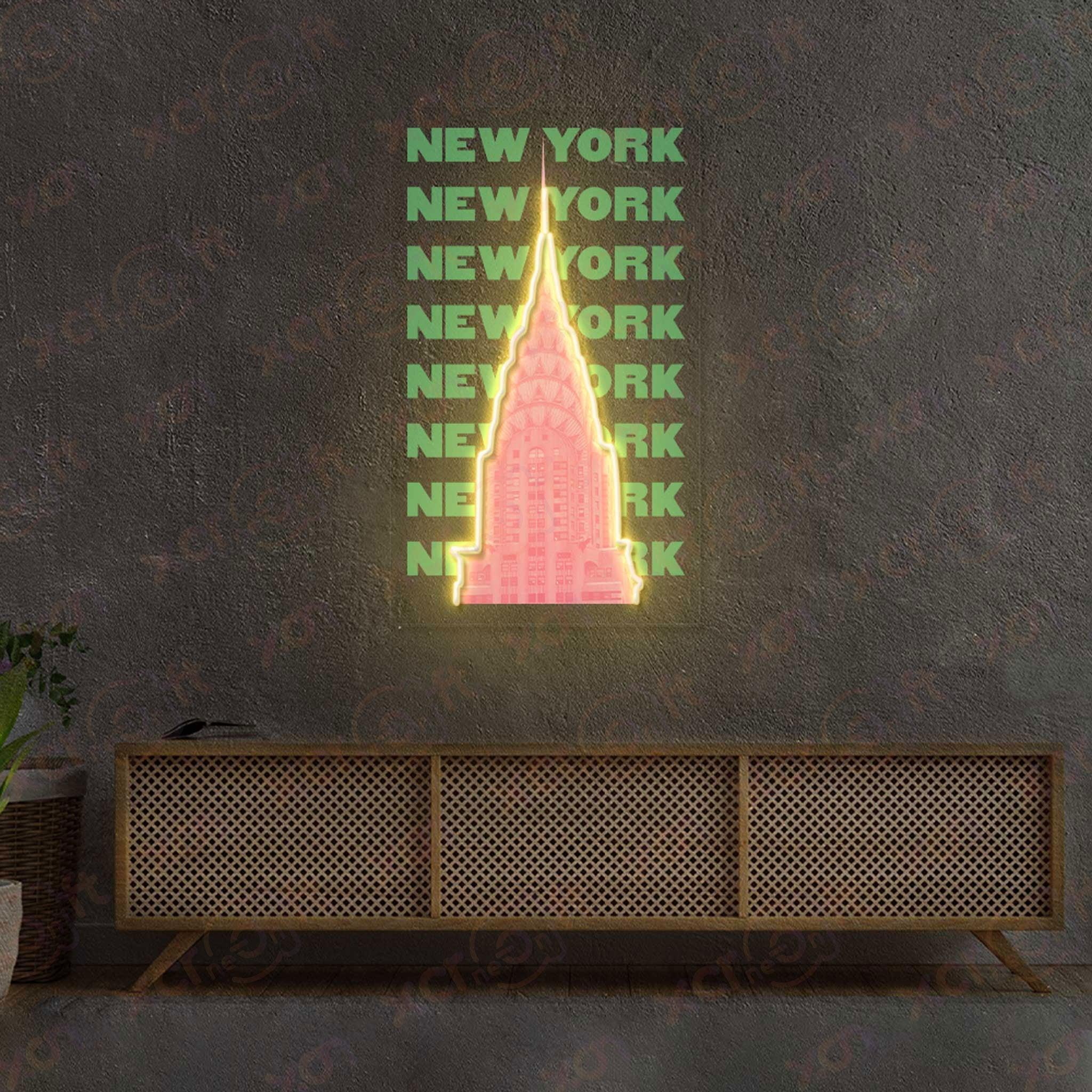 New York Retro UV Printed Neon Light