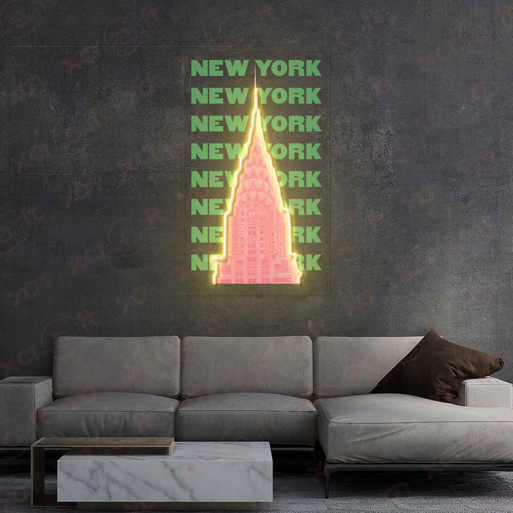 New York Retro UV Printed Neon Light