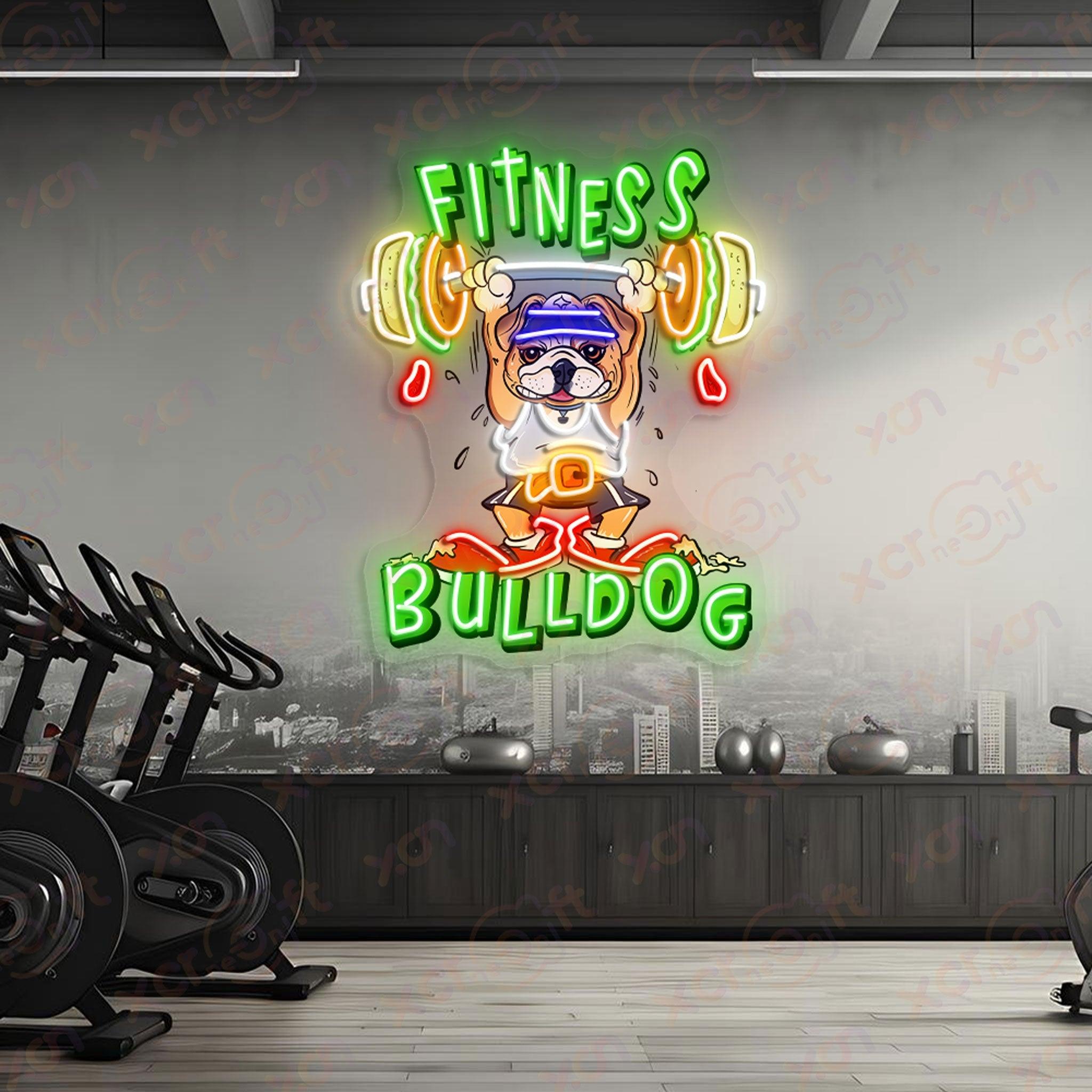 Bulldog Does Fitness LED Neon Light