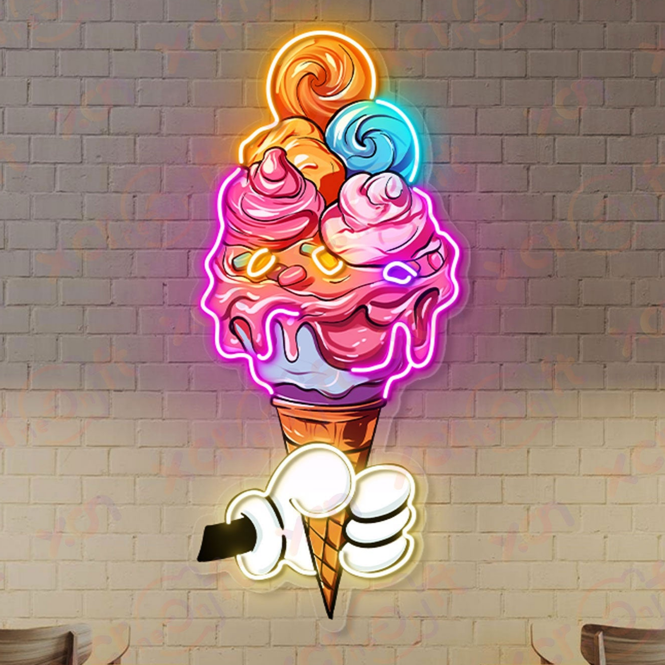 Icecream Neon Wall Art