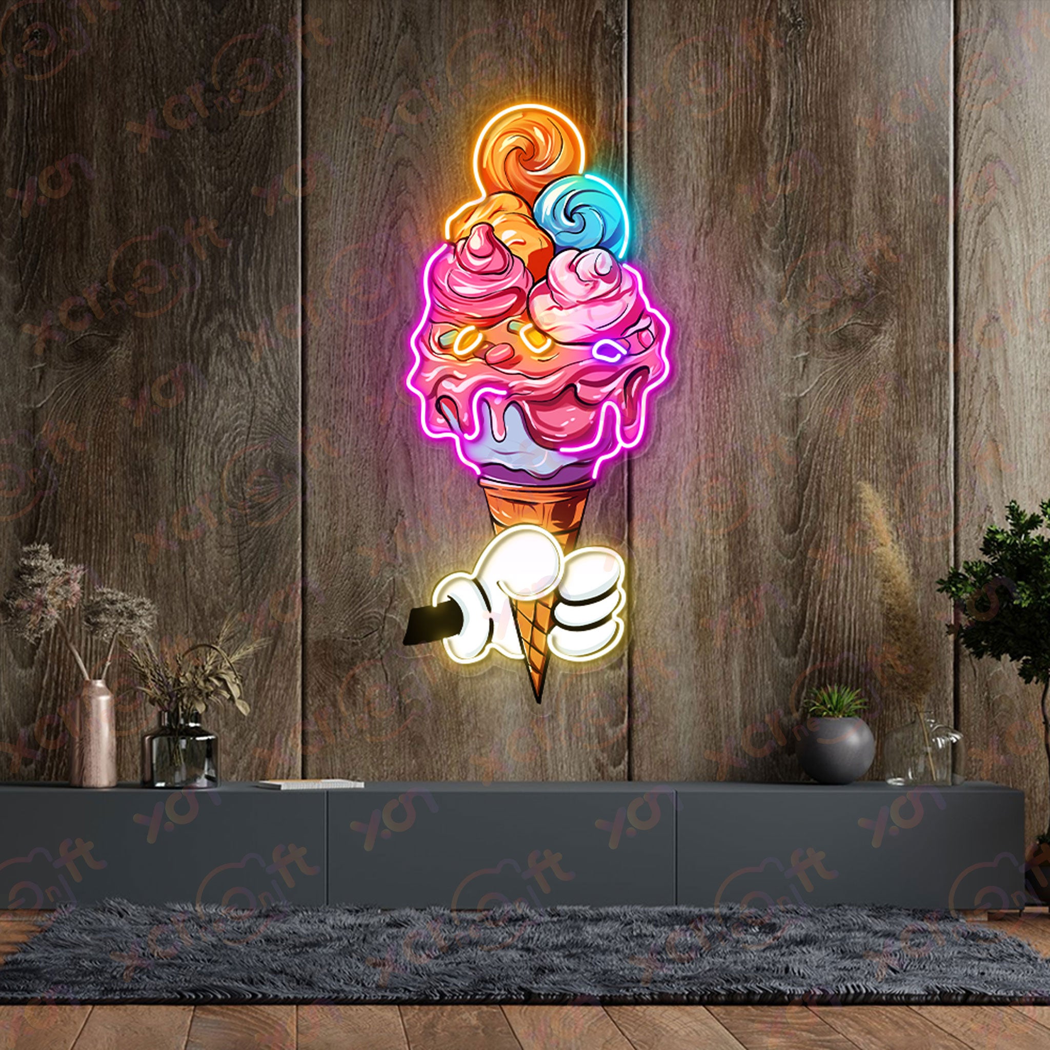 Icecream Neon Wall Art