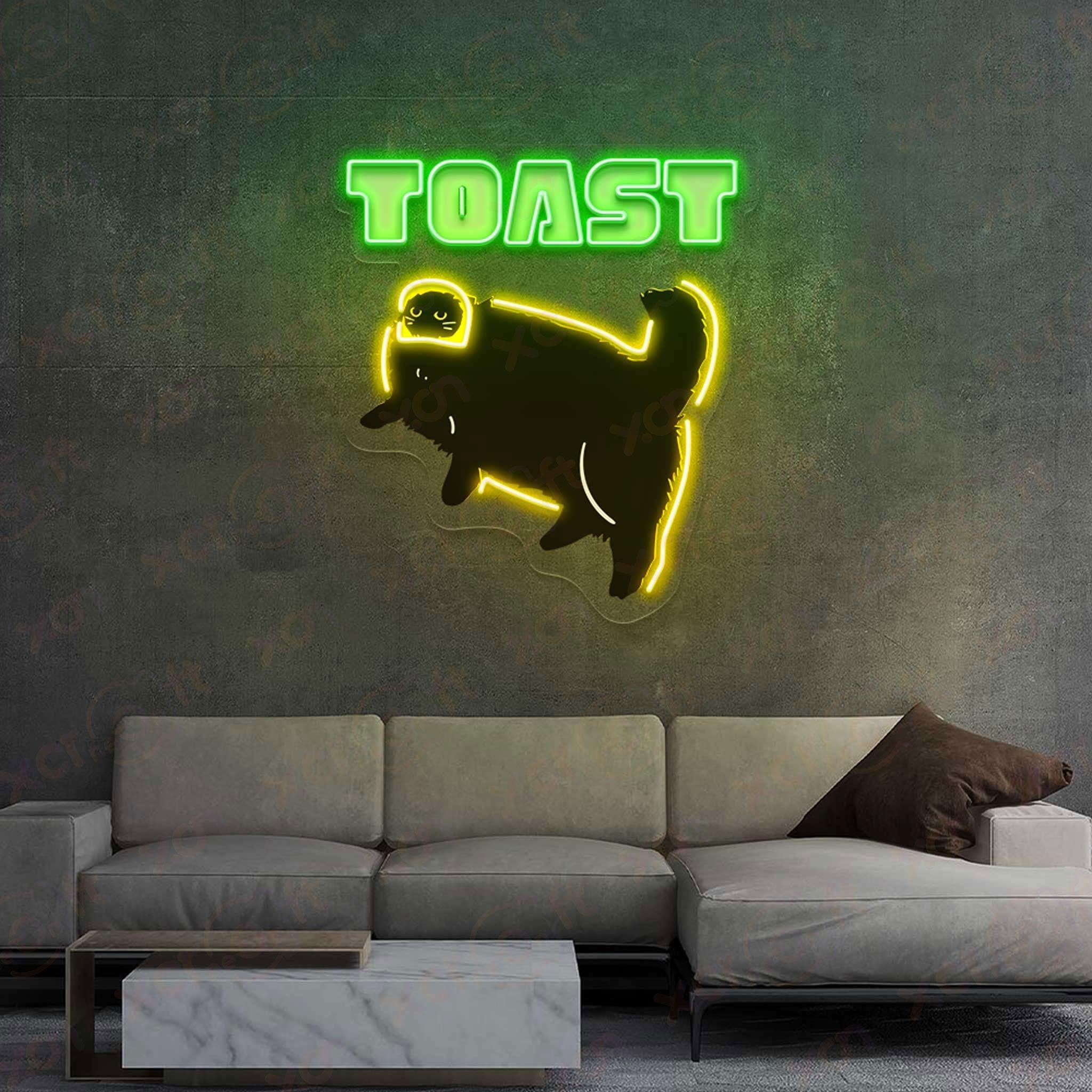 Toast Cat Custom Led Neon