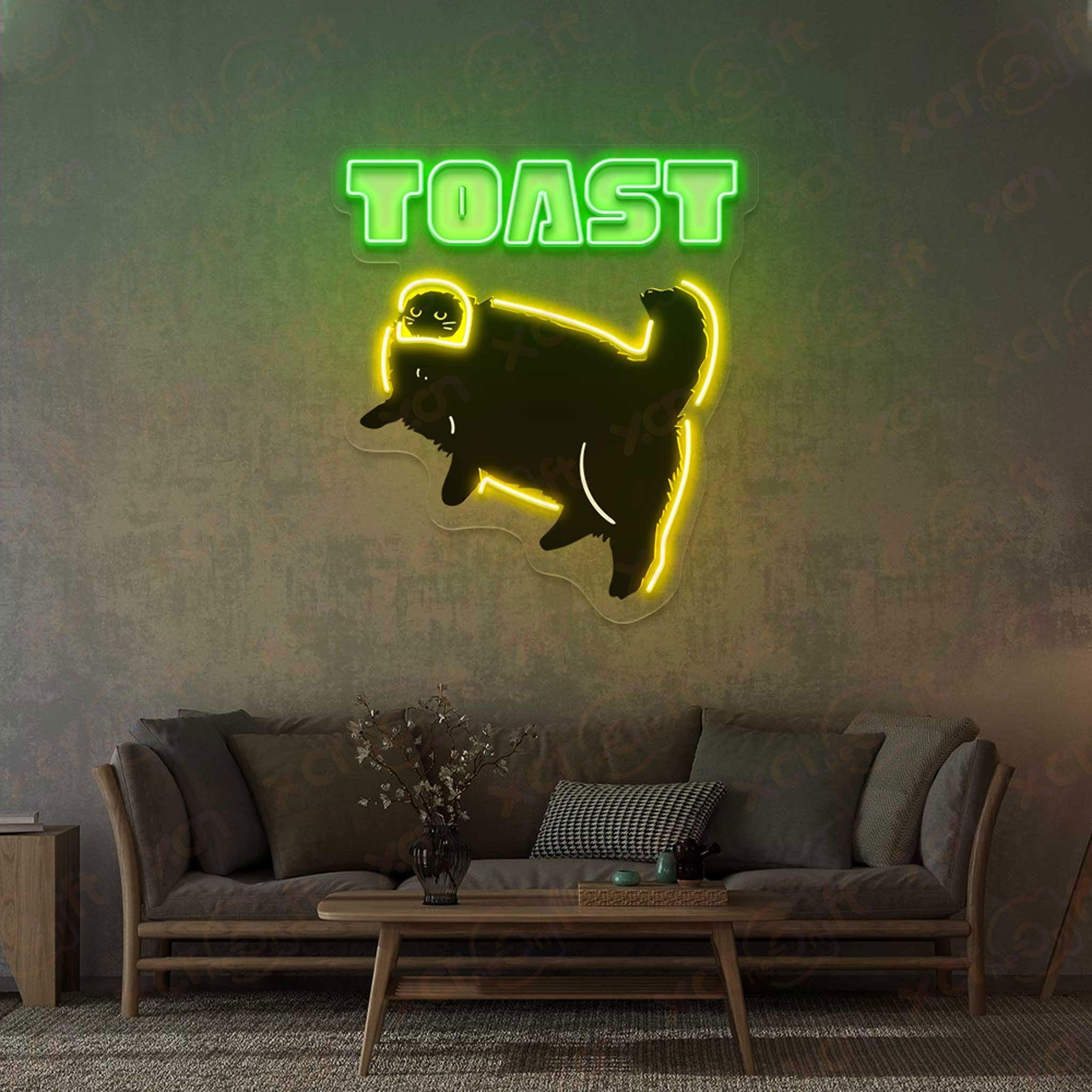 Toast Cat Custom Led Neon