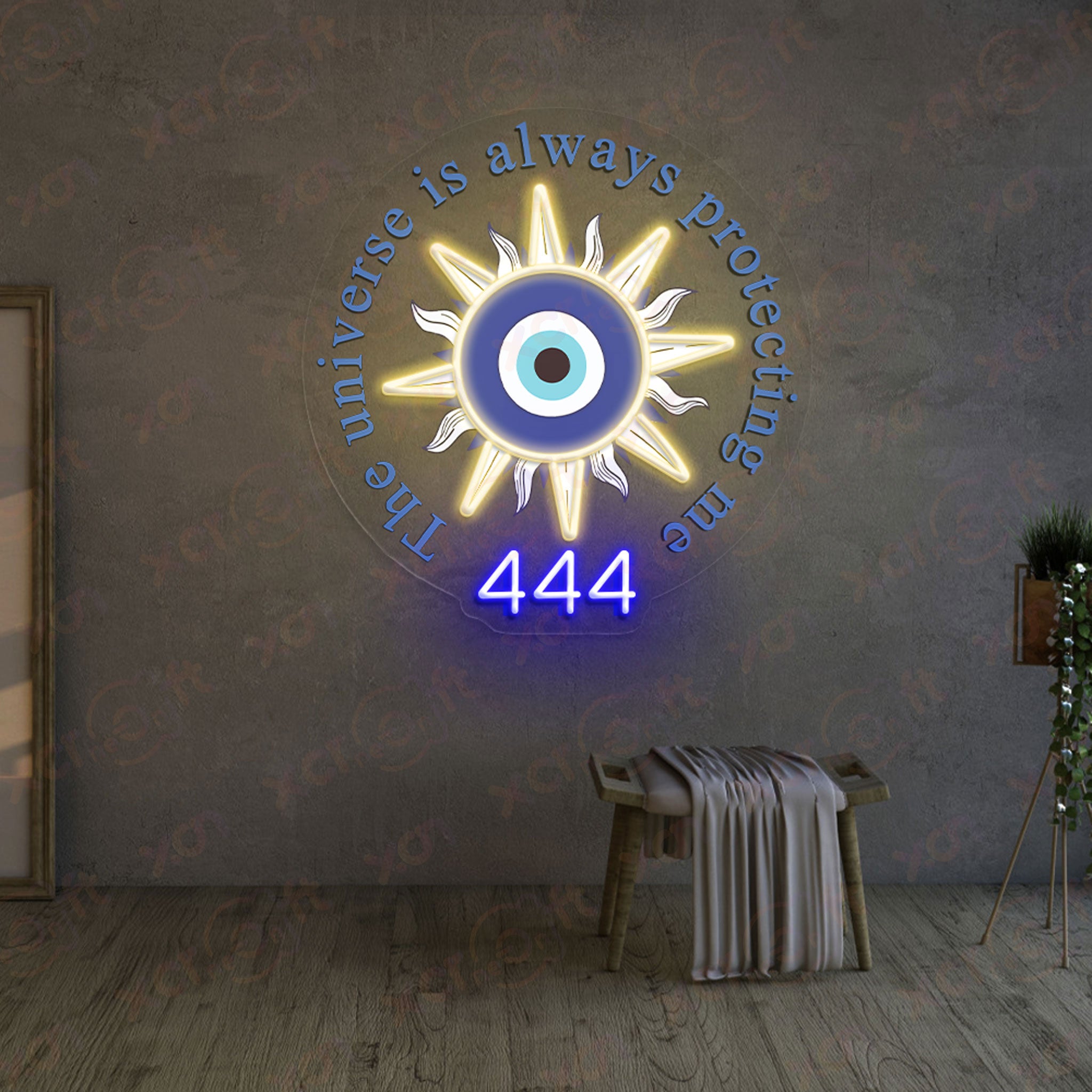 "Angle number 444" Neon Signs Decoration