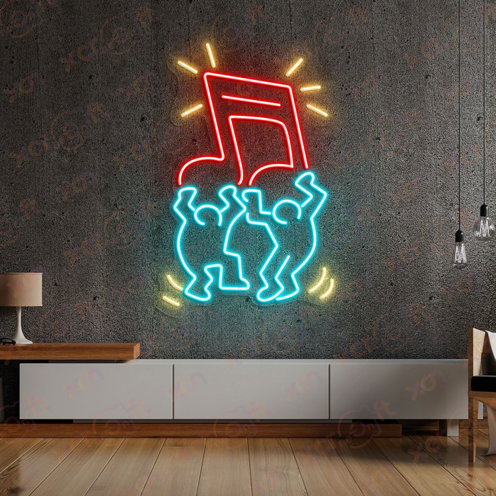 Music and Dance Printed LED Neon Sign