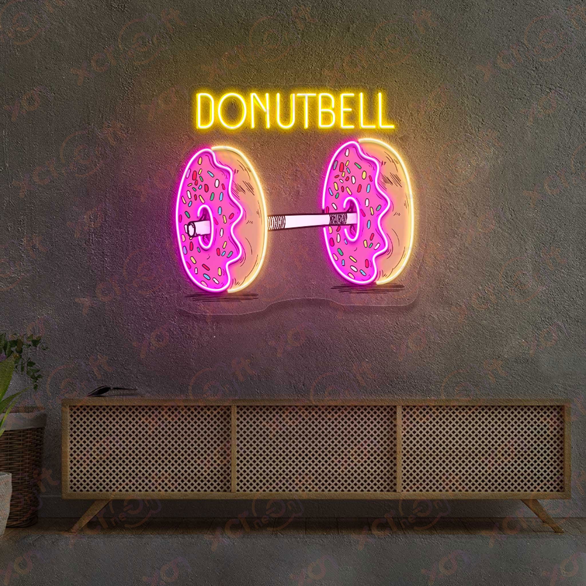 Donutbell Printed Neon Signs Sports Decorations