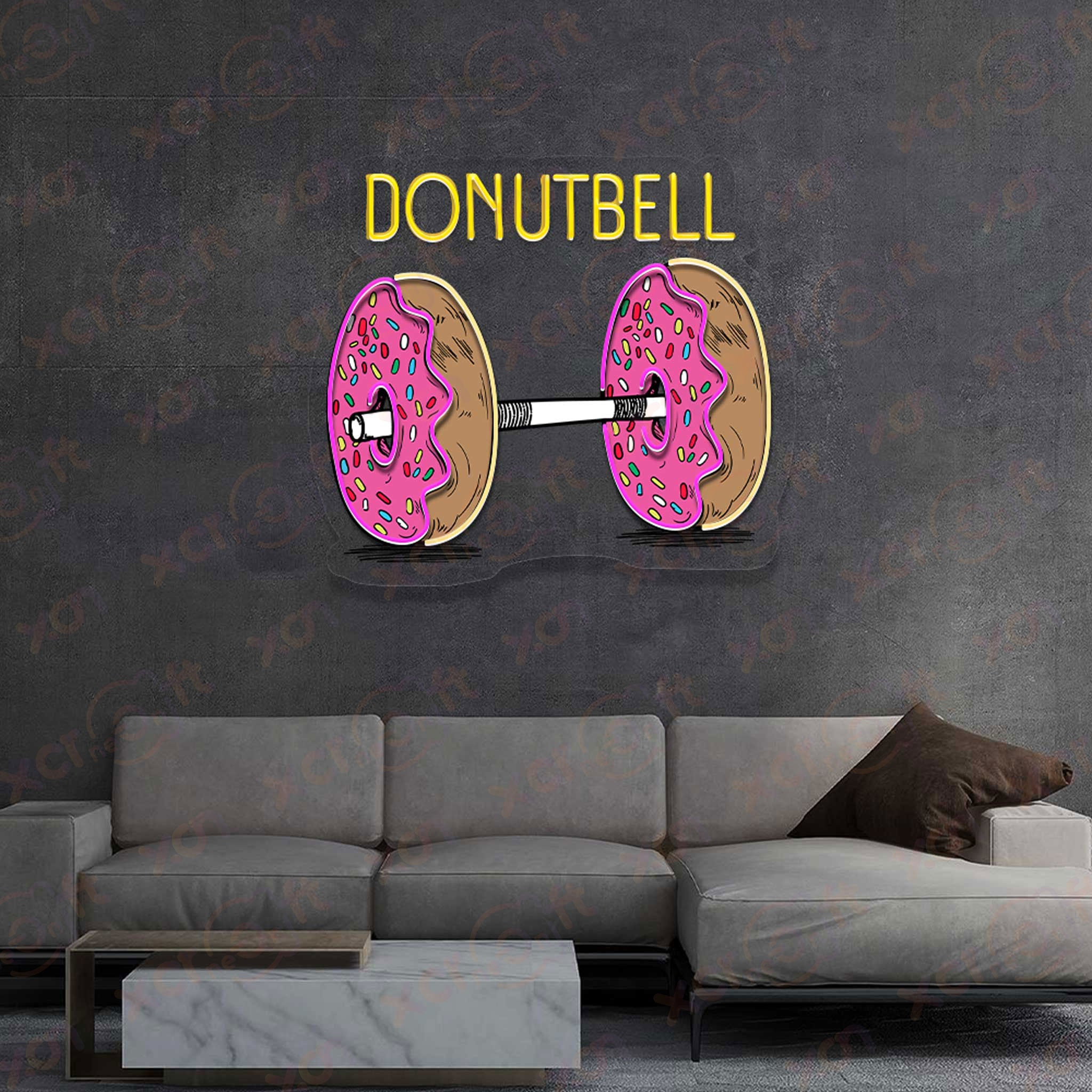 Donutbell Printed Neon Signs Sports Decorations