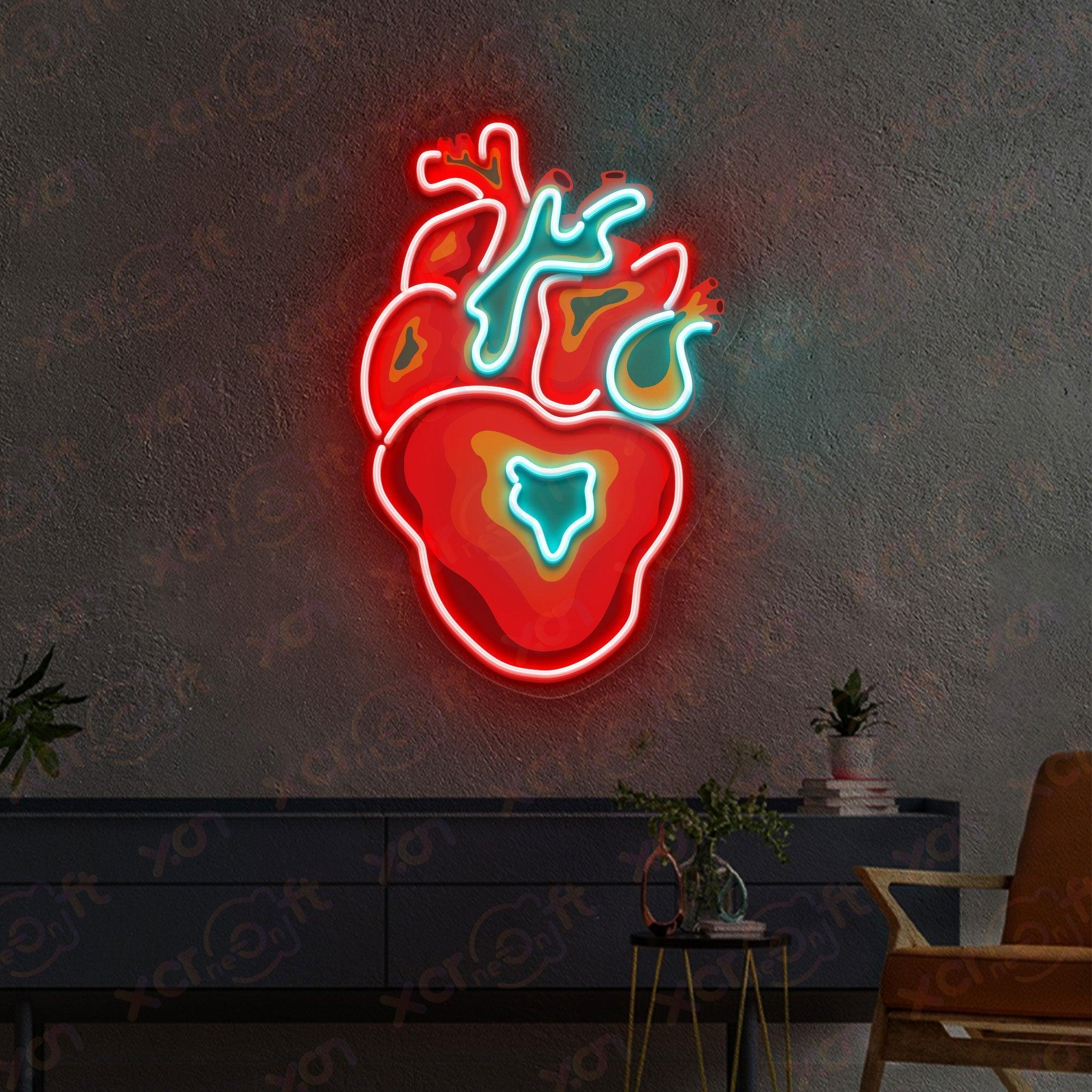 Anatomy Heart Printed LED Neon Sign