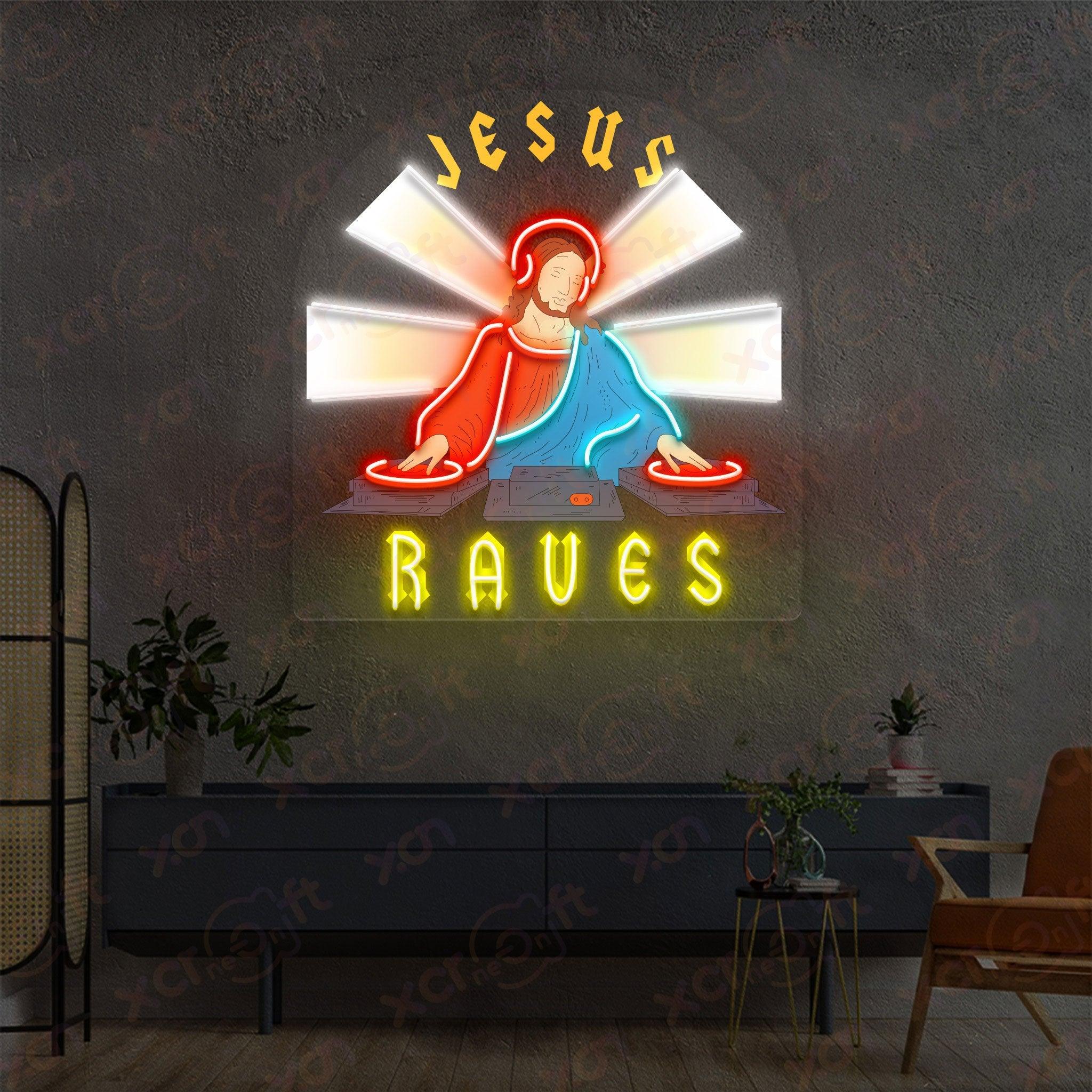 Jesus is a DJ Neon Wall Art Name Sign Decor