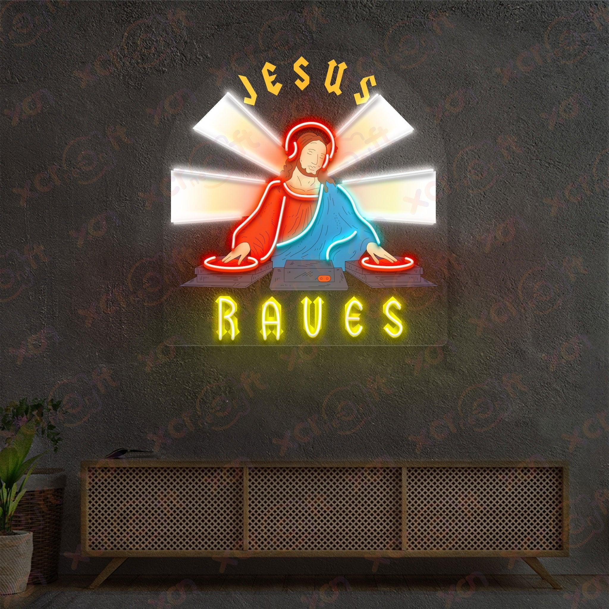 Jesus is a DJ Neon Wall Art Name Sign Decor