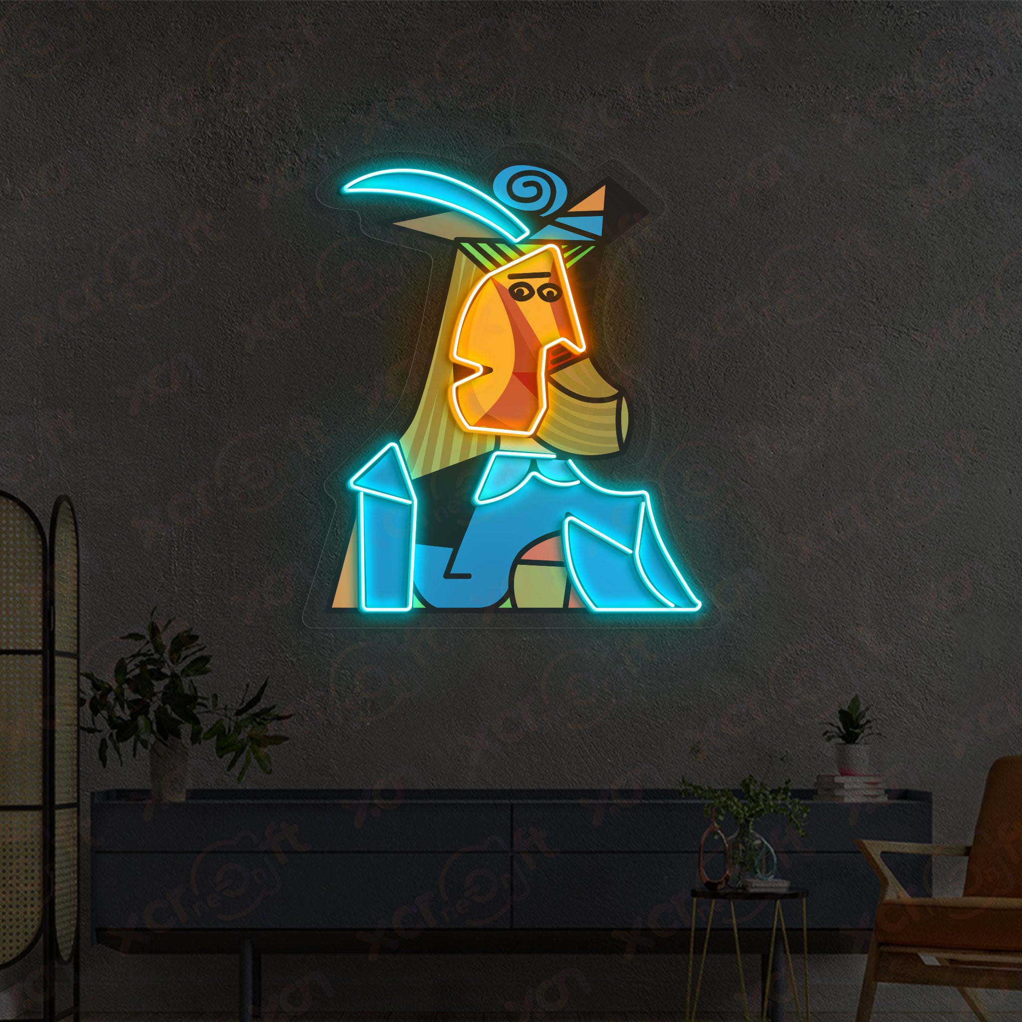 Cubist Woman High-quality Neon Signs