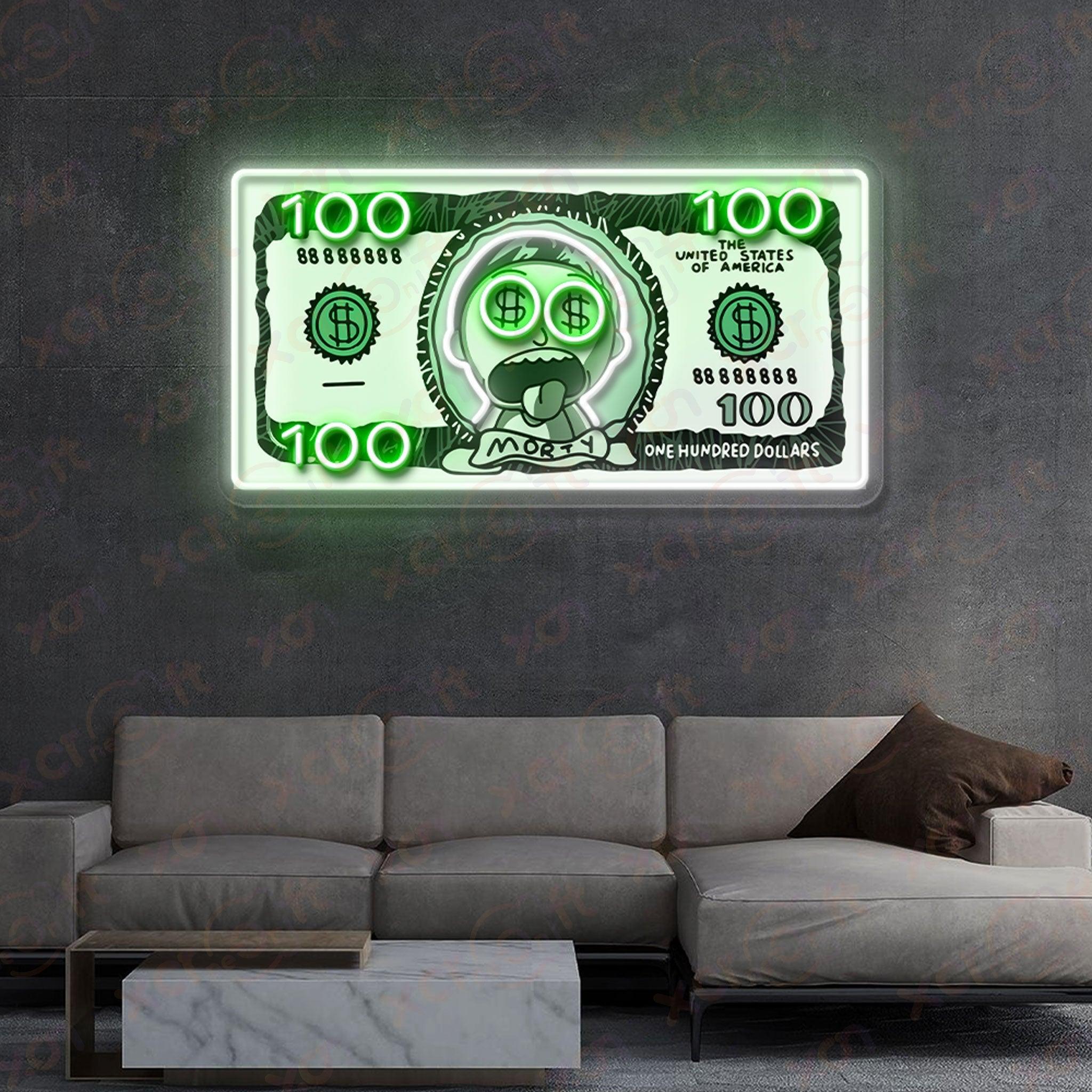 Dolar bill Neon Name Sign