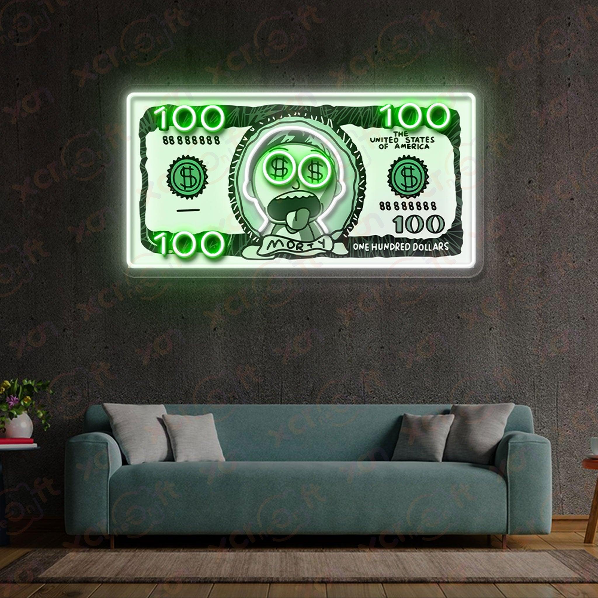 Dolar bill Neon Name Sign