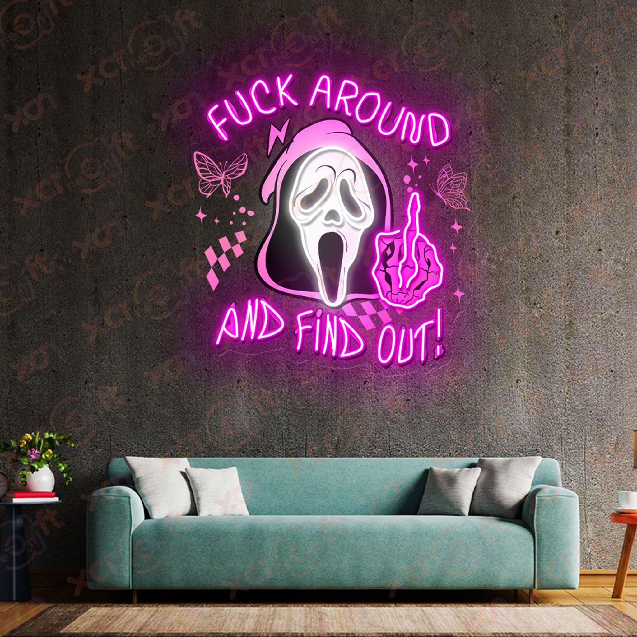 Ghost Printed LED Neon Sign Holloween Decor