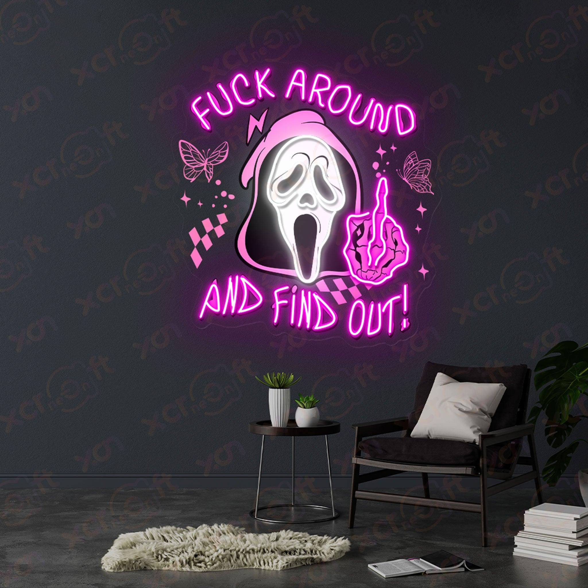 UV Neon Sign Ghost Art for Wall Decoration