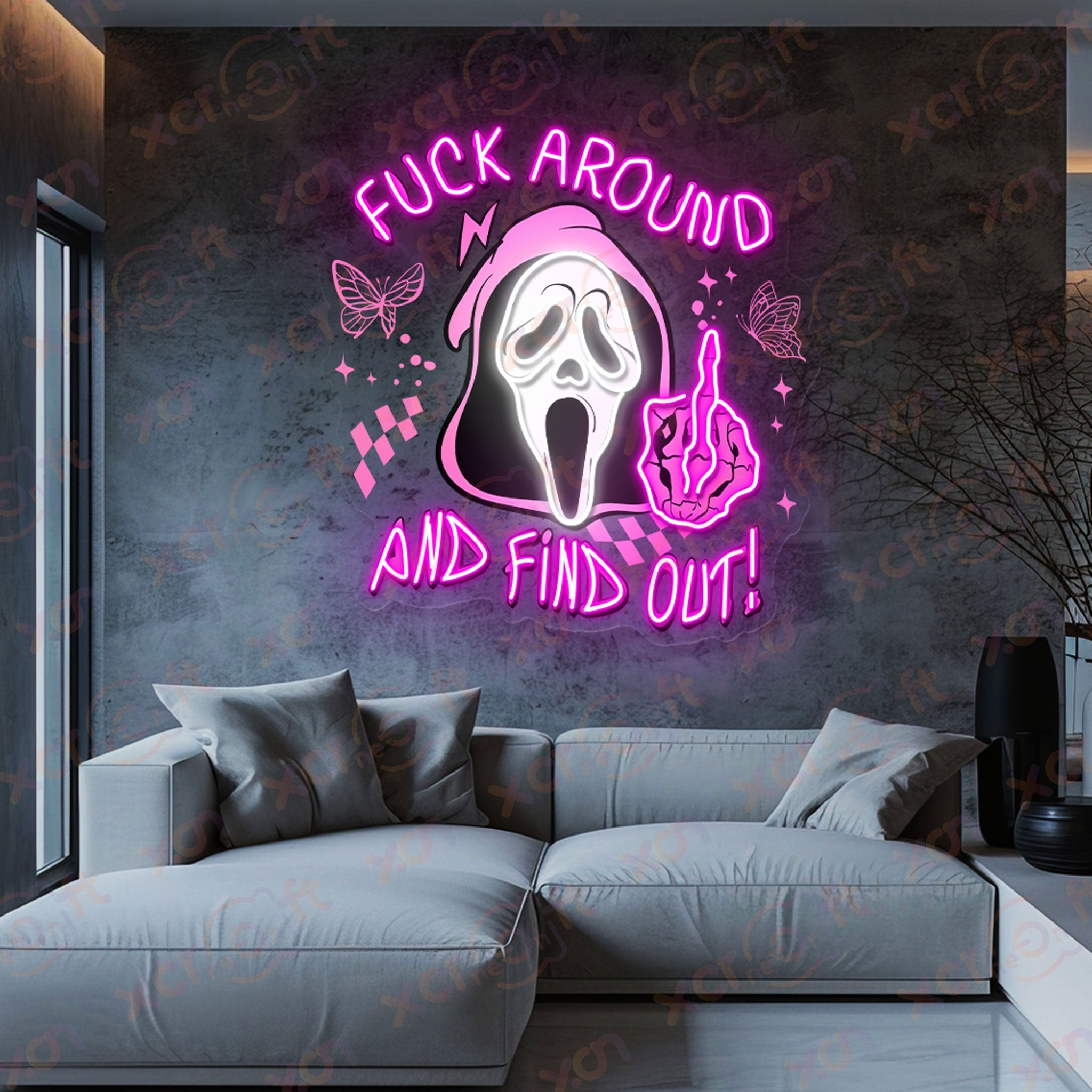 Ghost Printed LED Neon Sign Holloween Decor