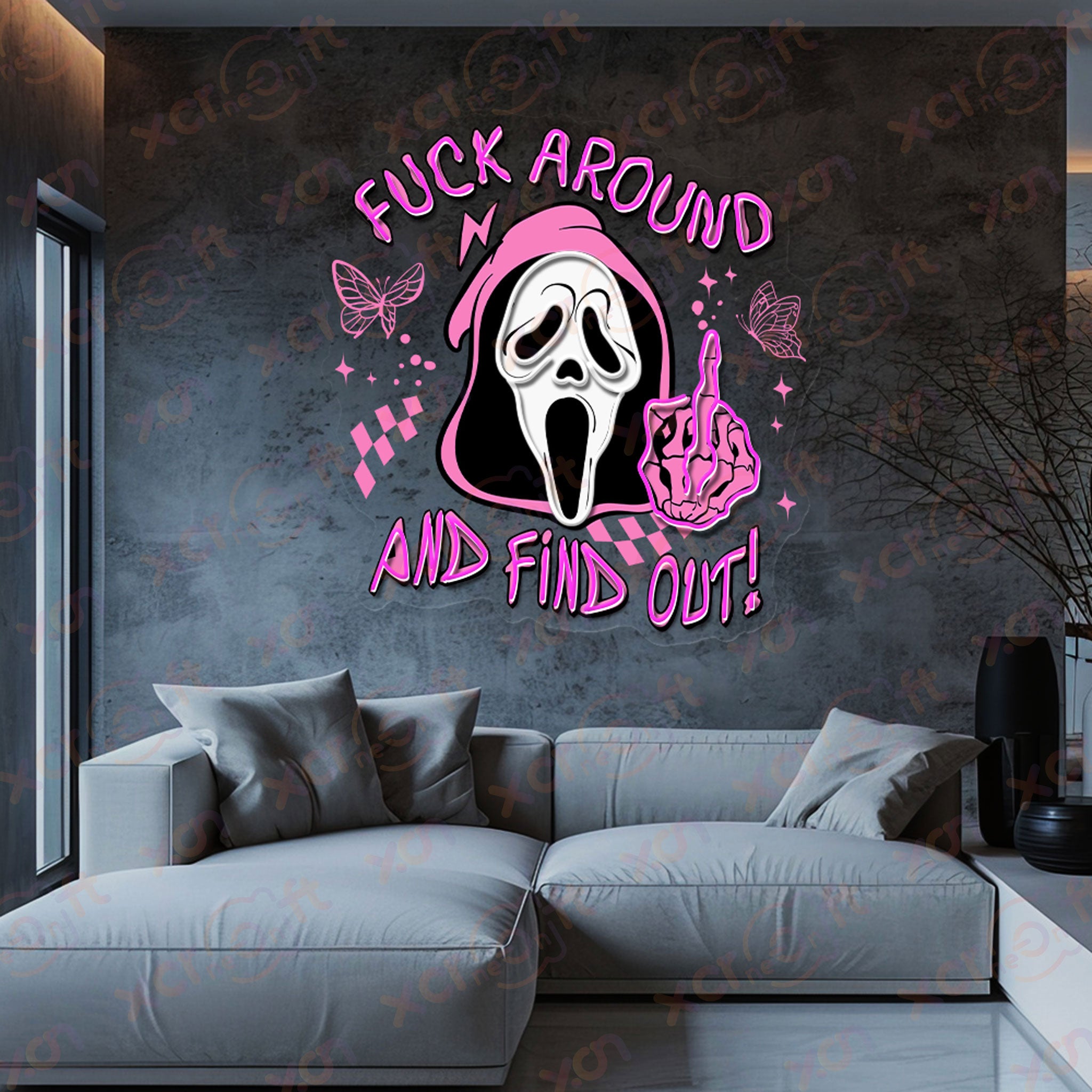 Ghost Printed LED Neon Sign Holloween Decor