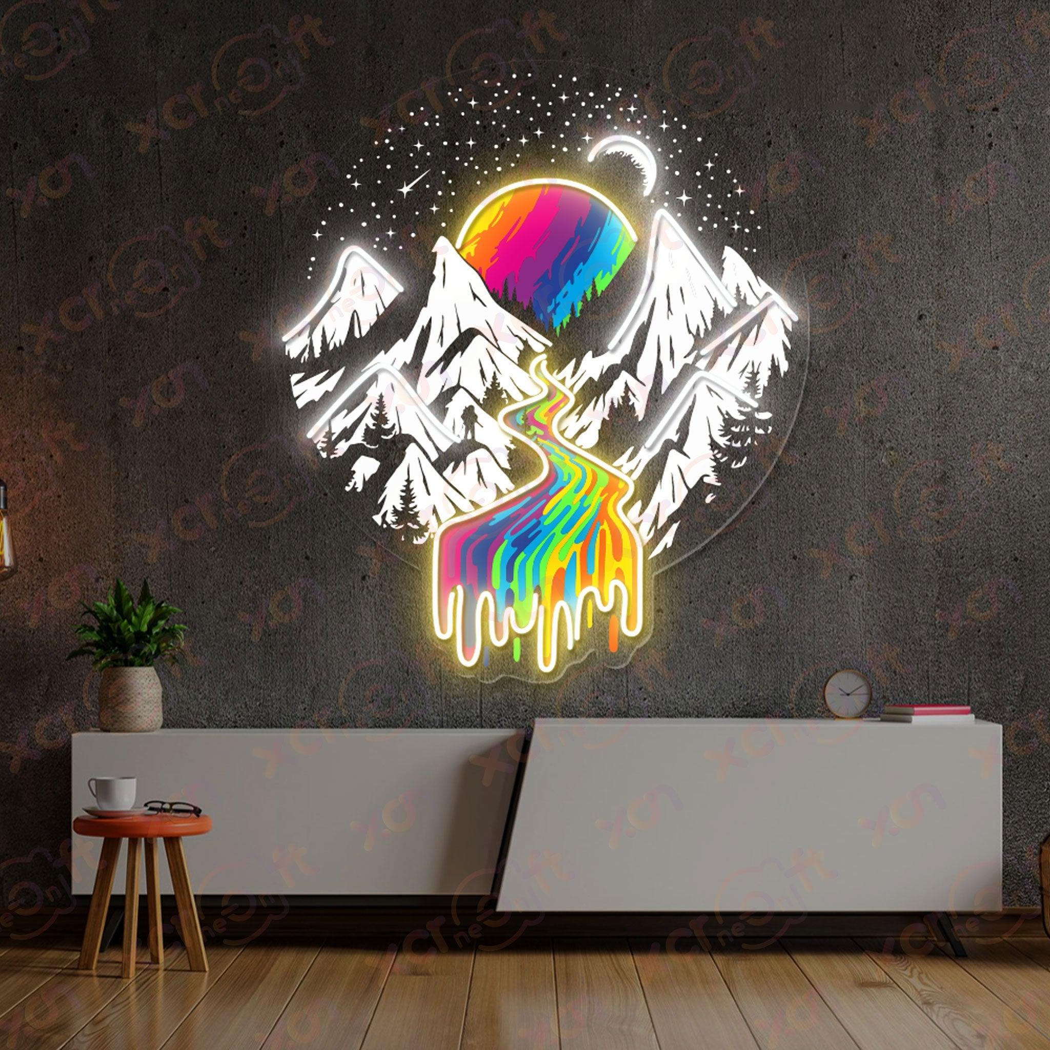 Trippy Planet Printed LED Neon Sign