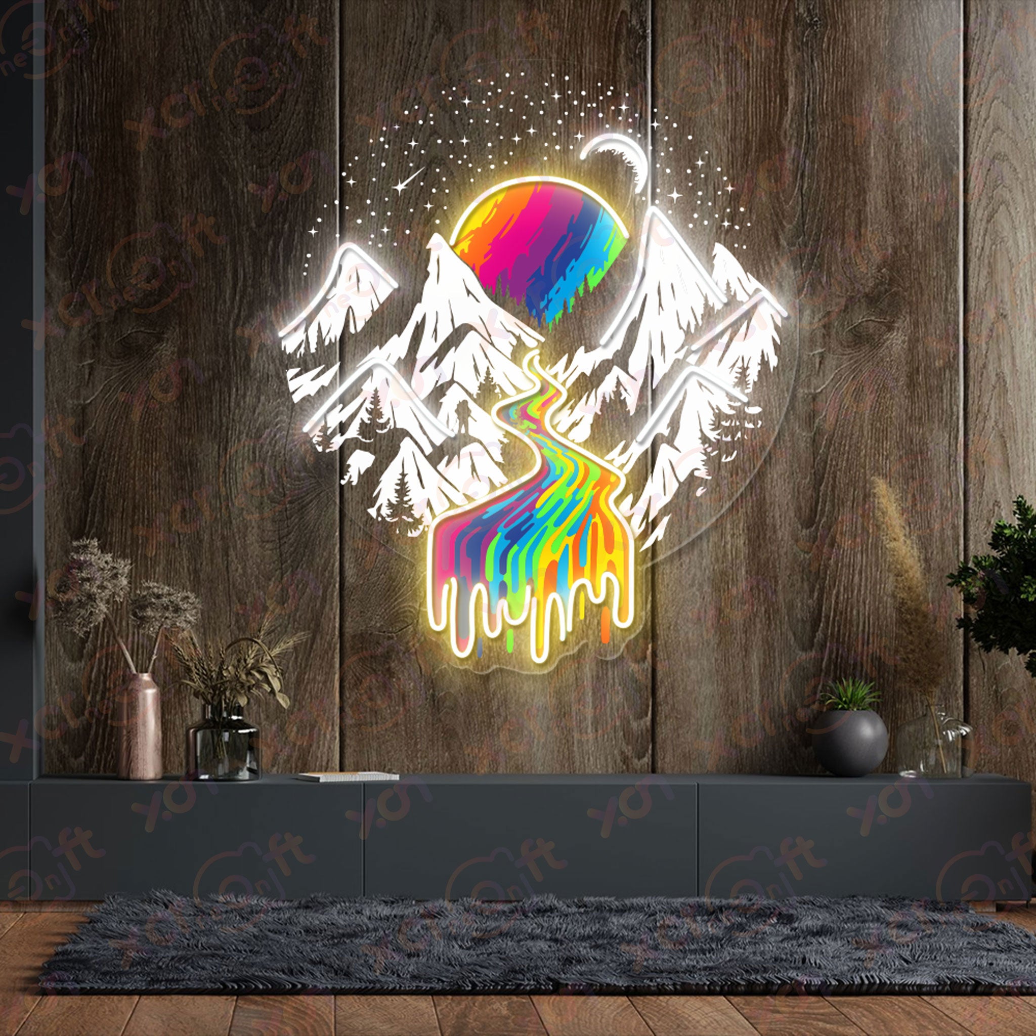 Trippy Planet Printed LED Neon Sign