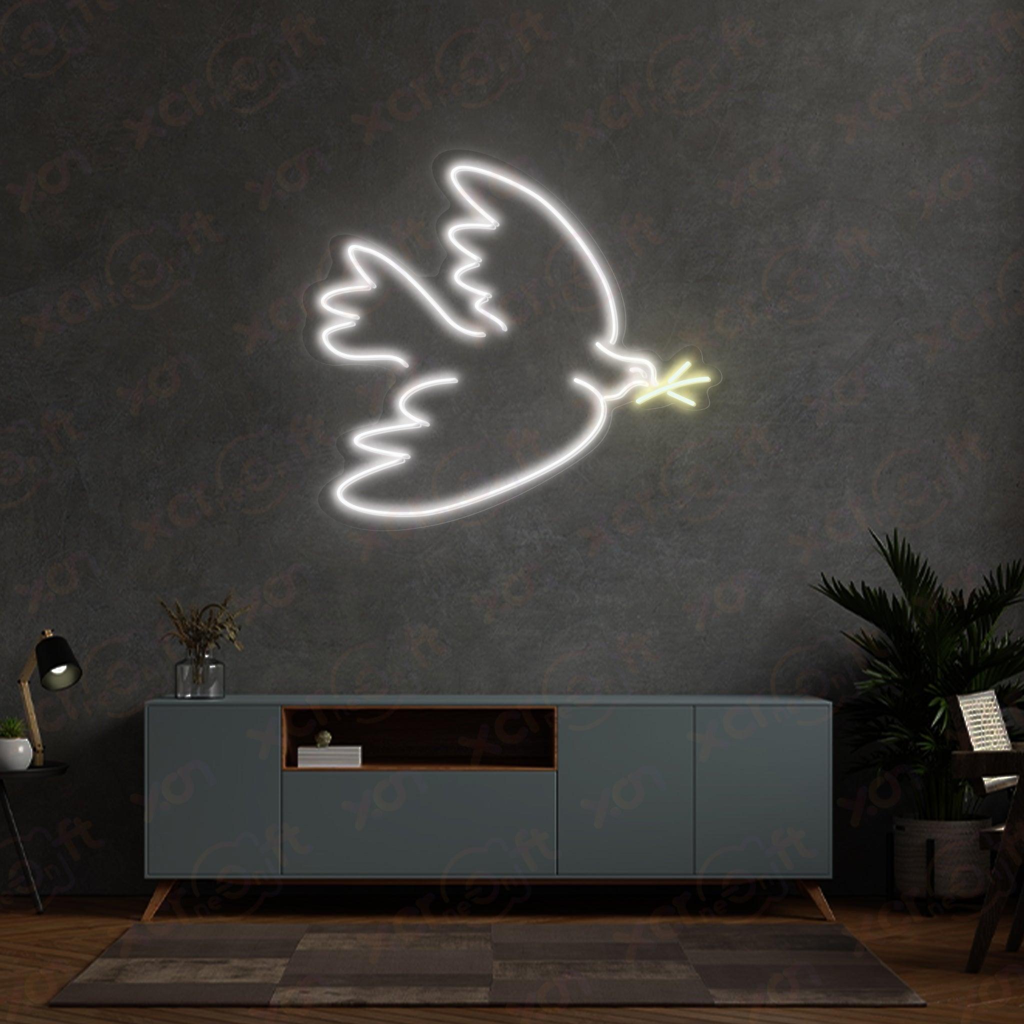 Dove of Peace UV Custom Neon Sign