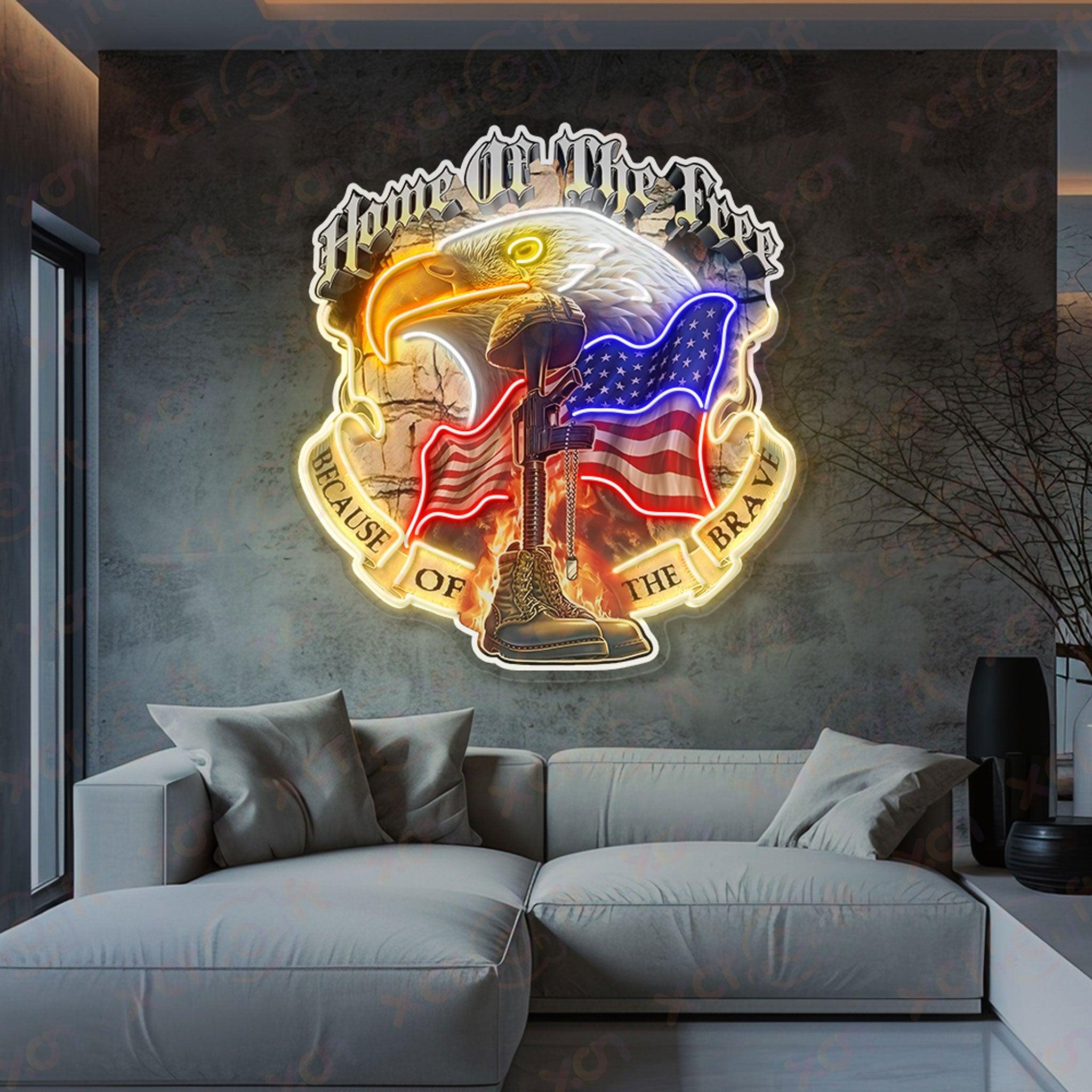 Neon Signs Art Home of the Free neon sign