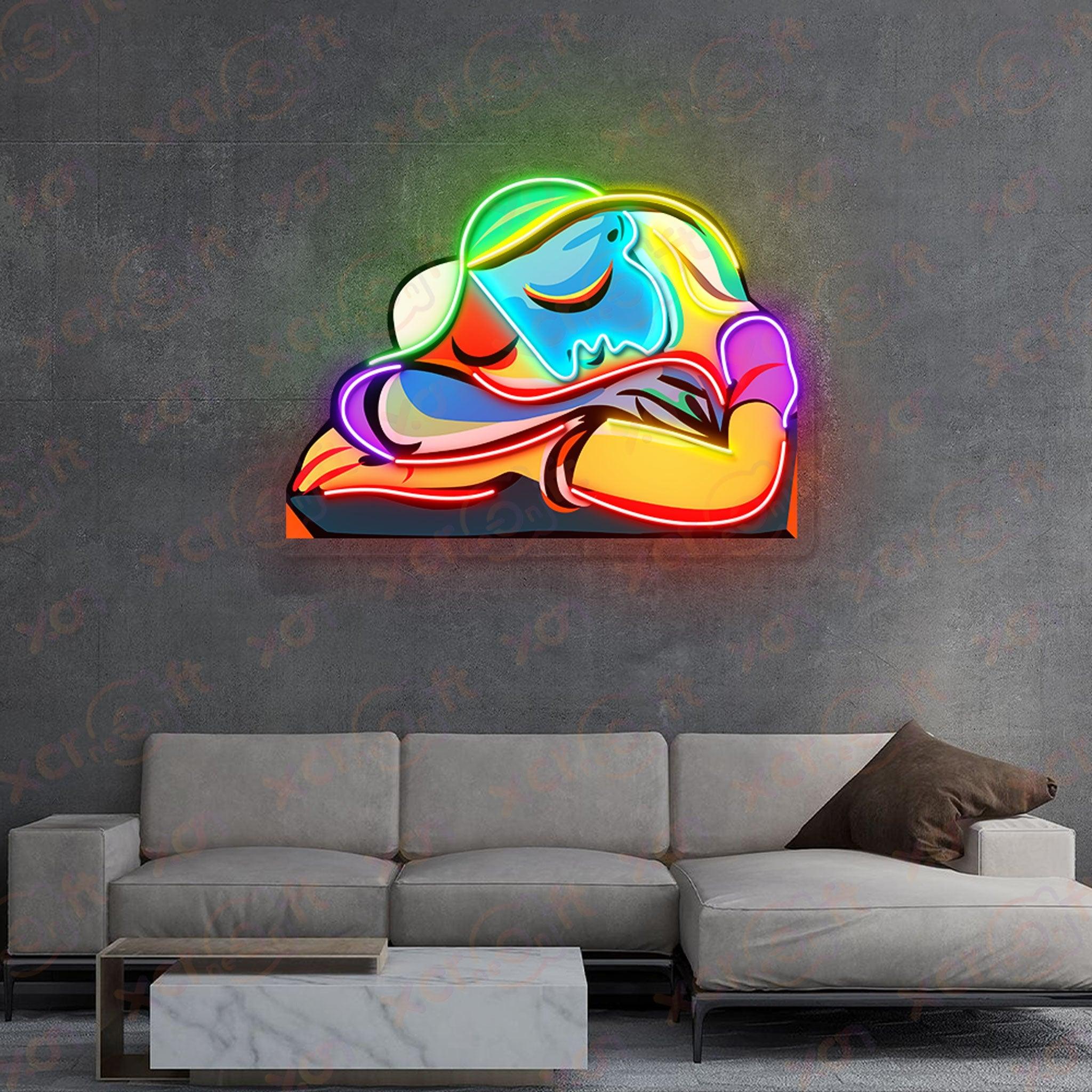 Sleeping Girl UV Printed LED Neon Sign