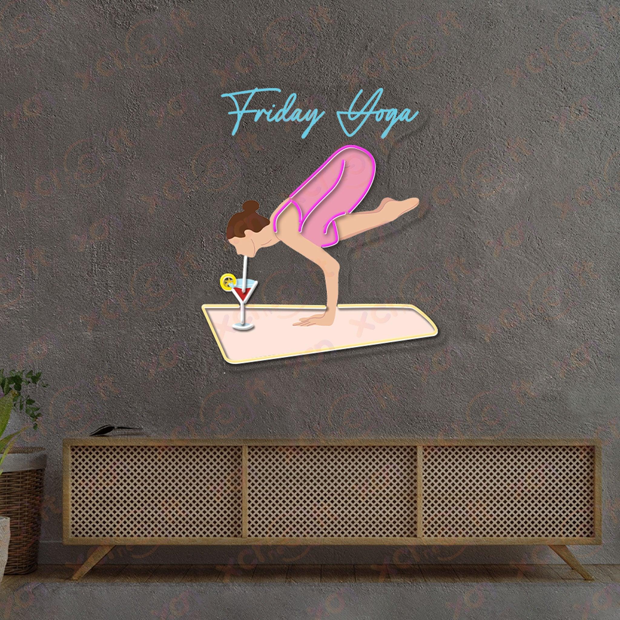 Friday Yoga Mood LED Neon Wall Art