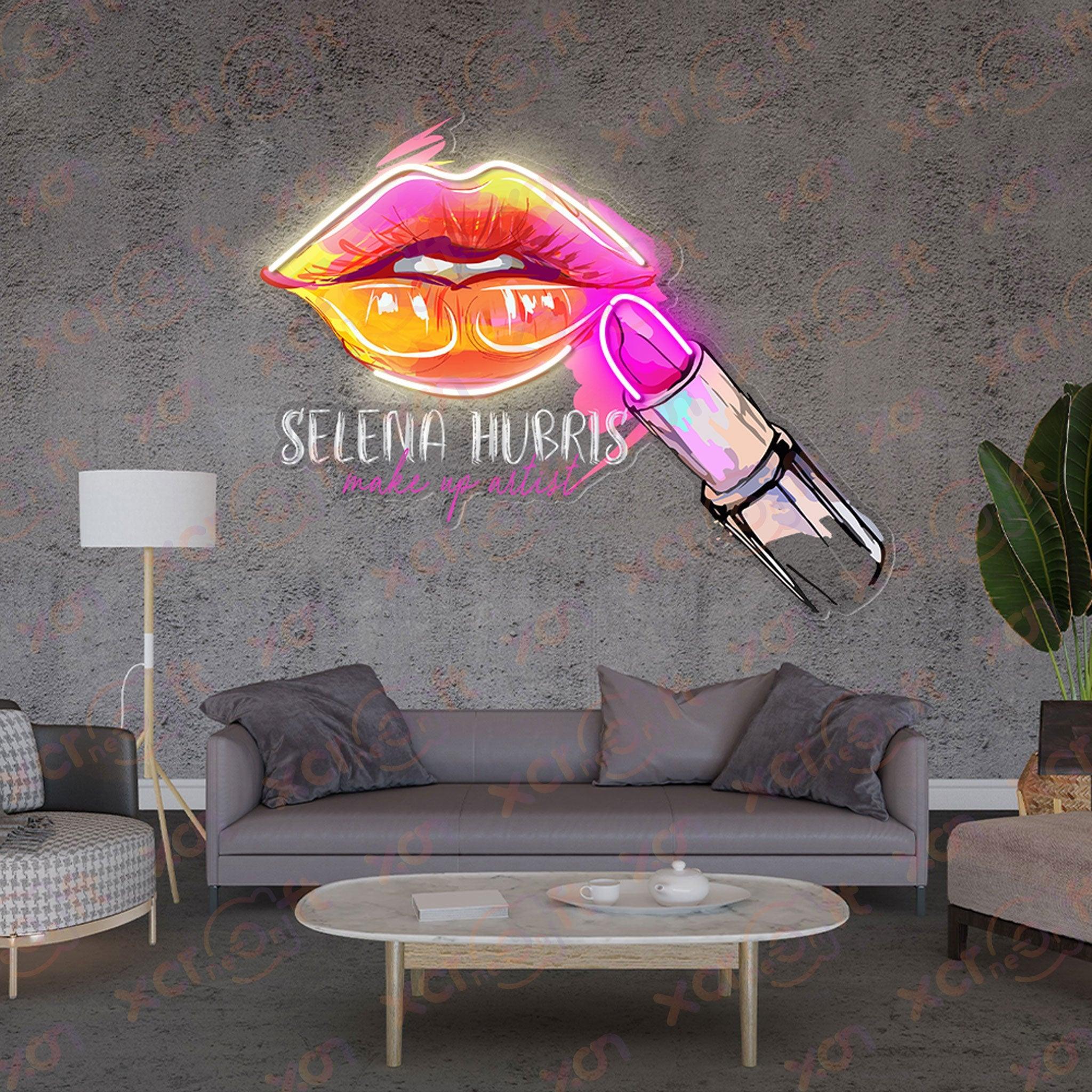 Make Up Sign Decoration UV Printed Neon Signs