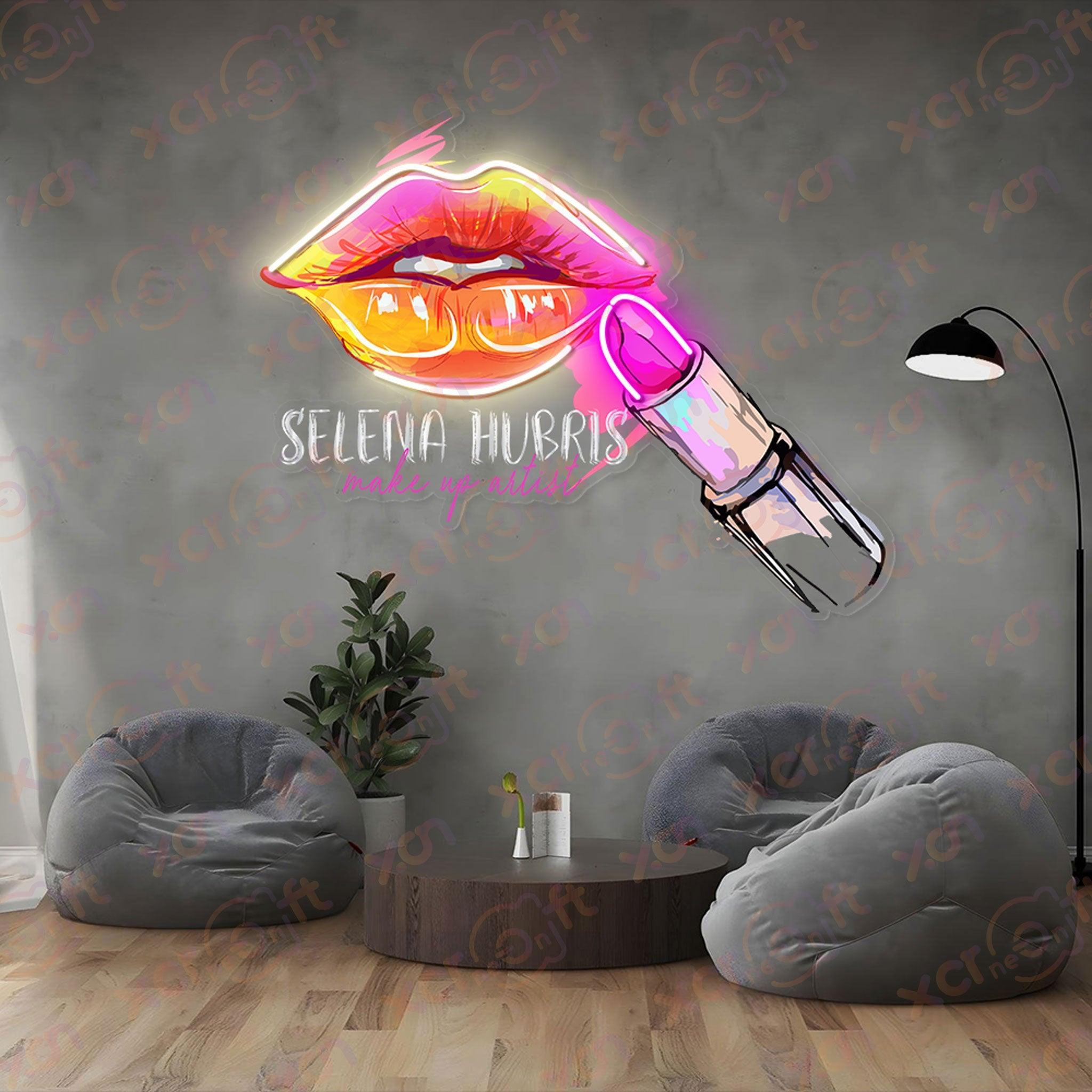 Make Up Sign Decoration UV Printed Neon Signs