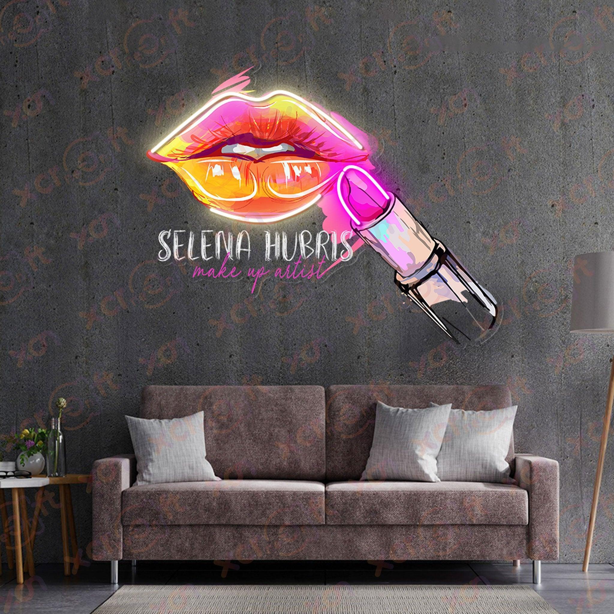 Make Up Sign Decoration UV Printed Neon Signs