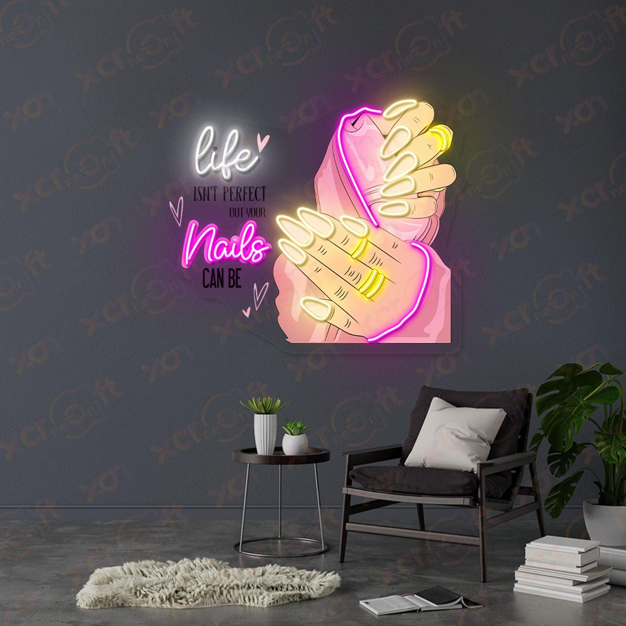 Nails Slogan LED Neon Wall Art