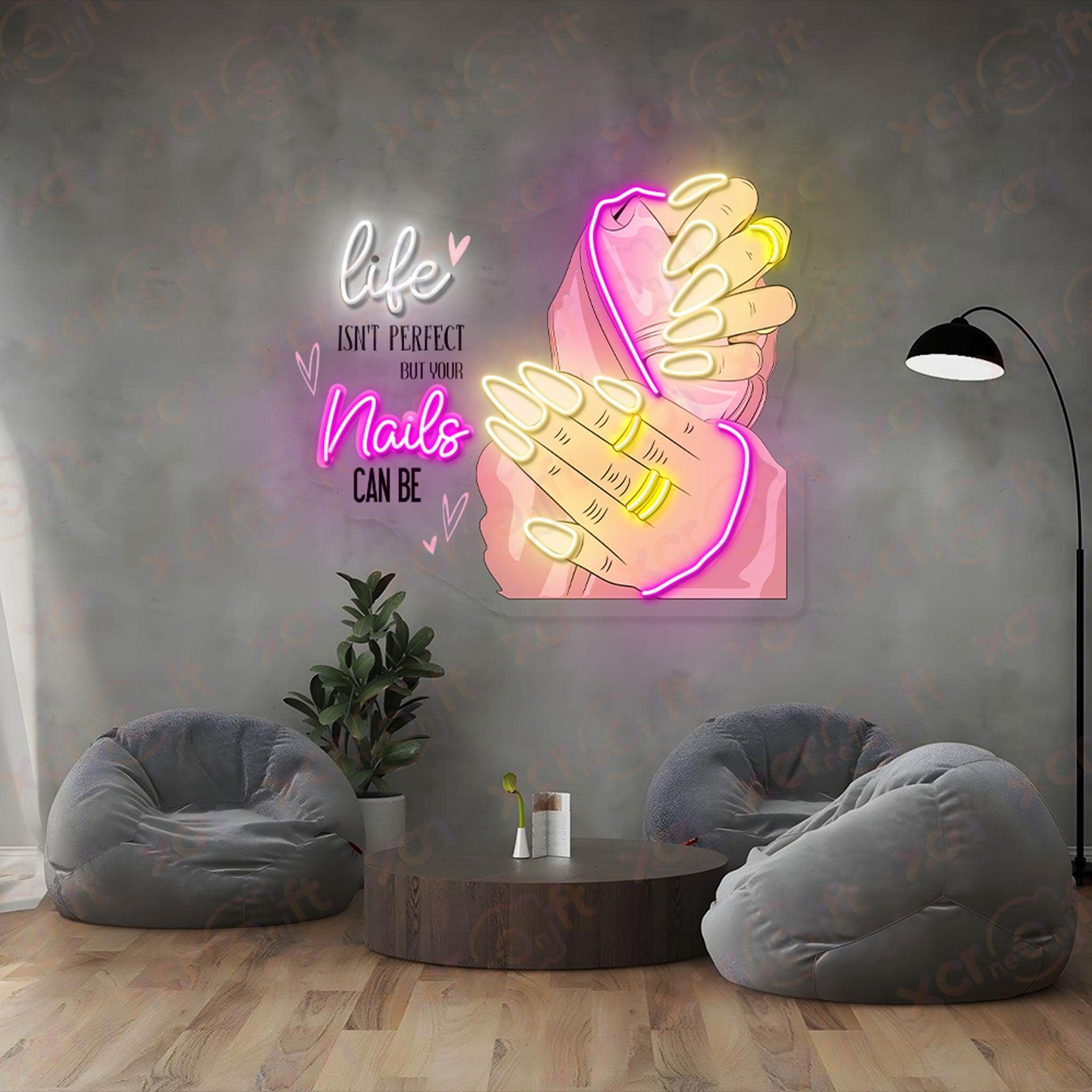 Nails Slogan LED Neon Wall Art