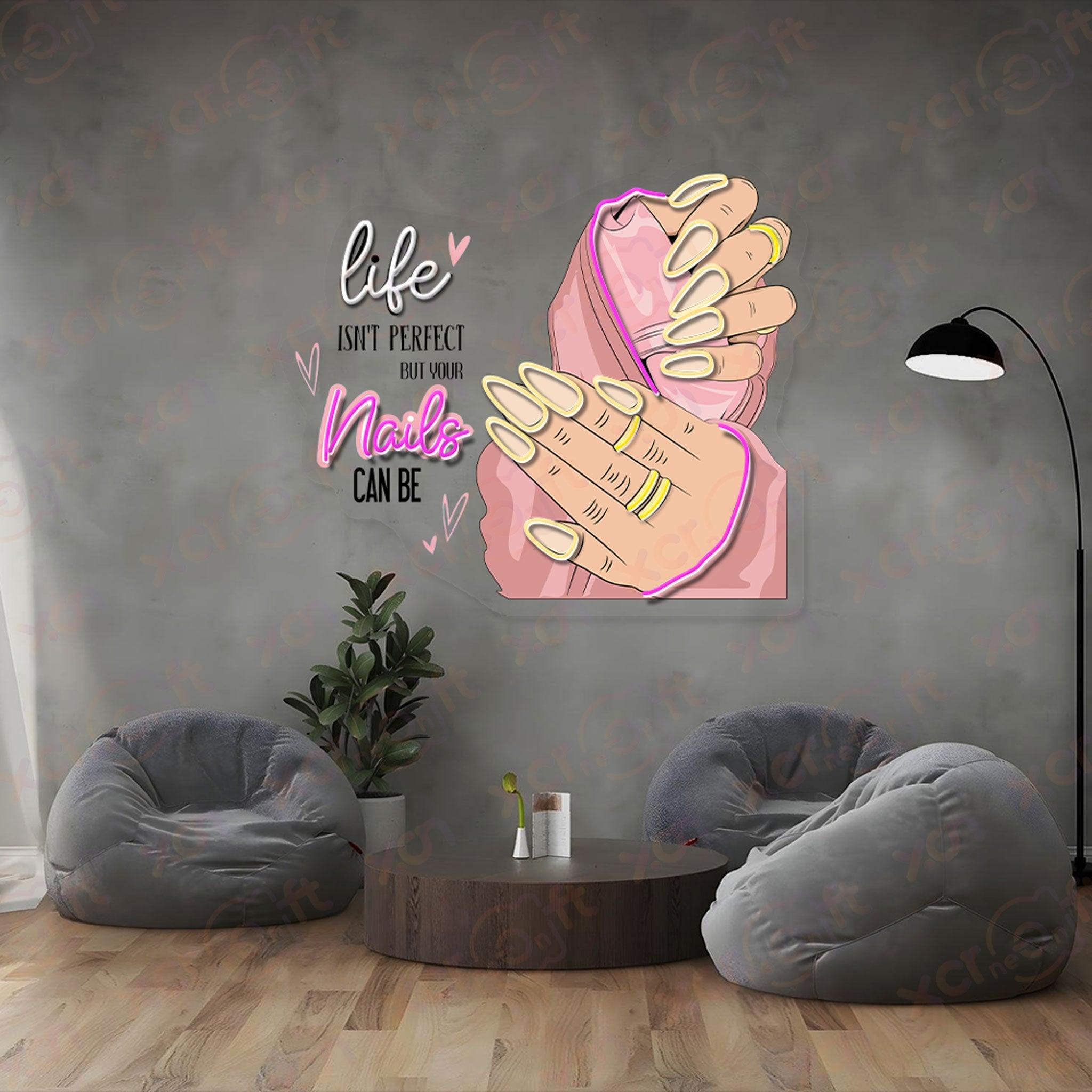 Nails Slogan LED Neon Wall Art