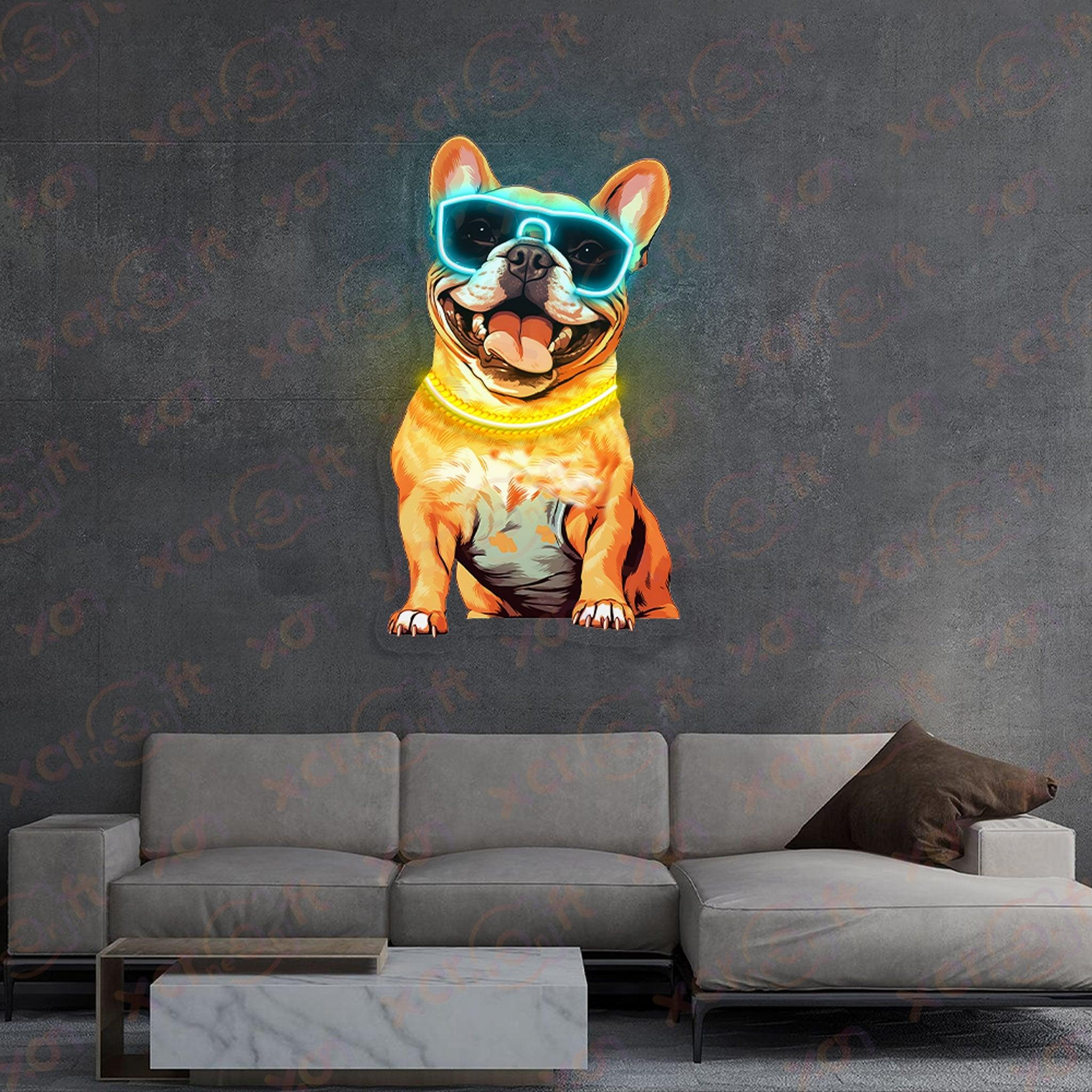 Fashion French Bulldog UV Neon Signs