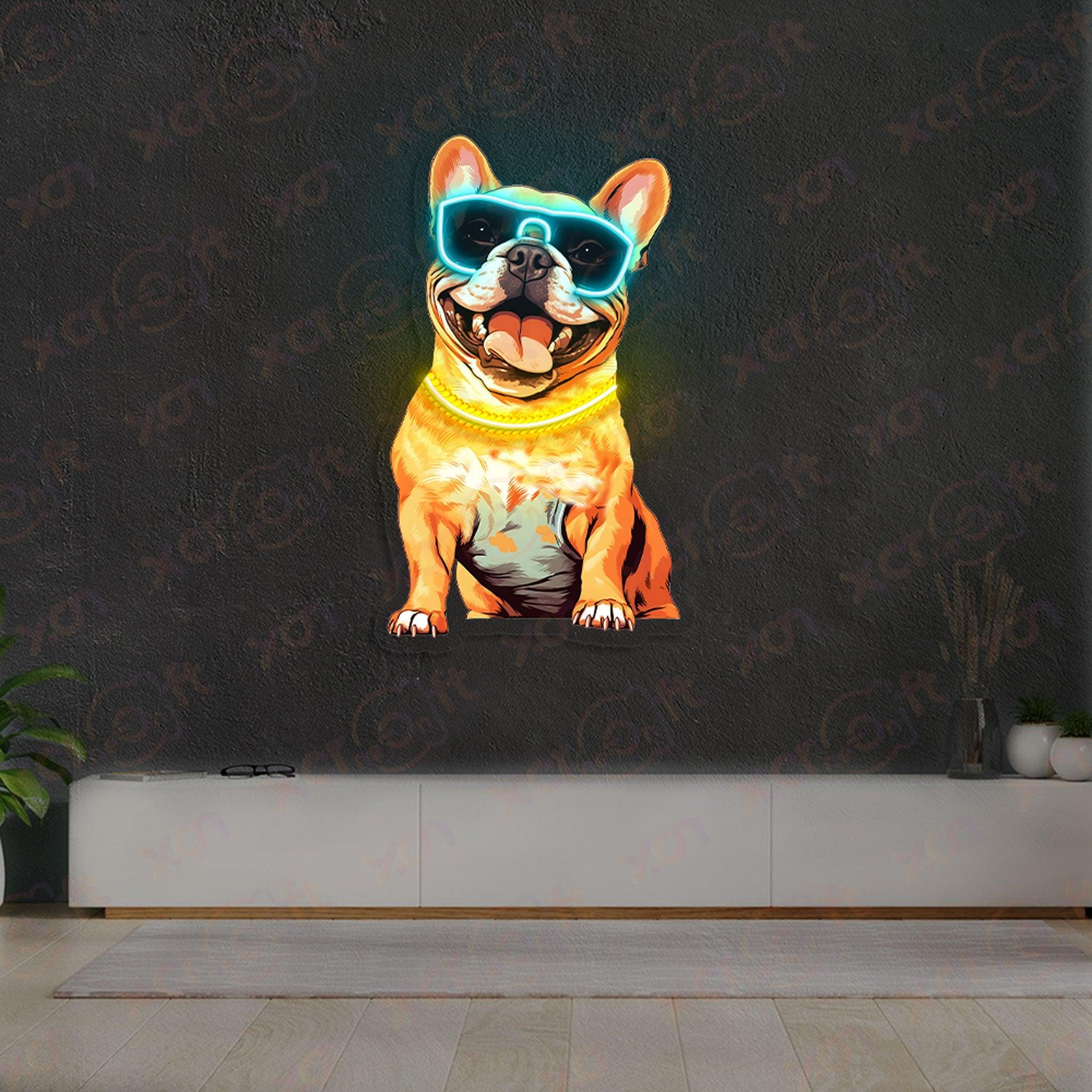 Fashion French Bulldog UV Neon Signs