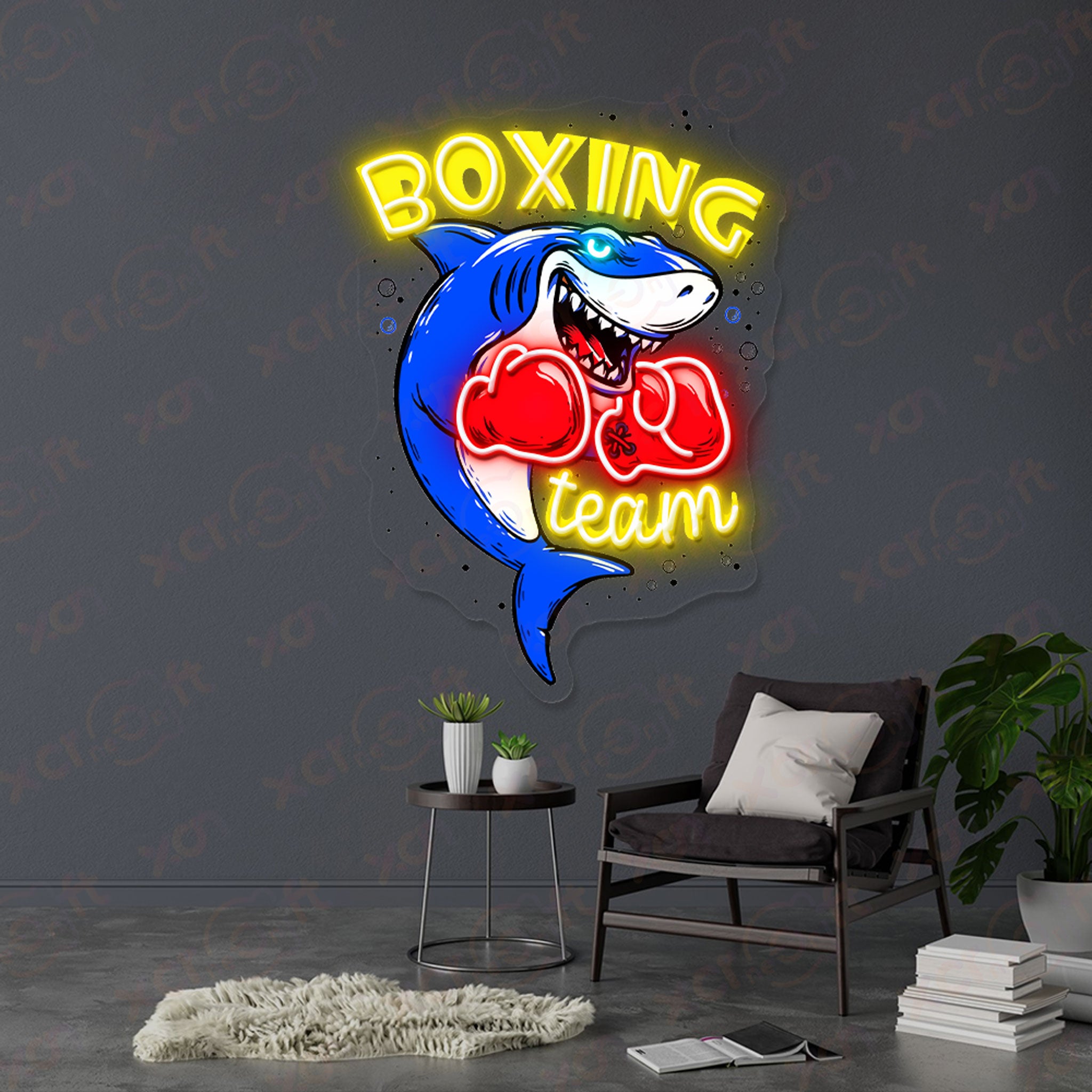 Shark Boxing LED Neon Light