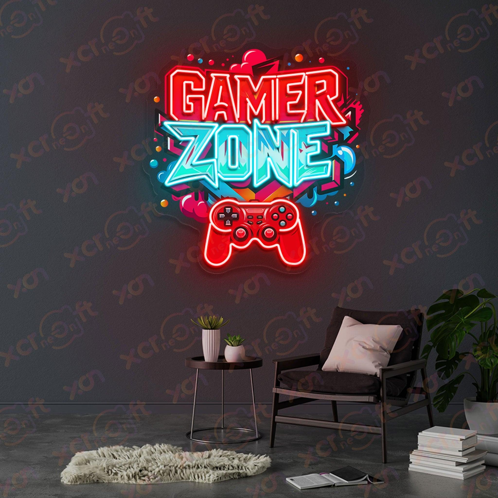 Game Zone Decor Custom Led Neon for Gaming Room