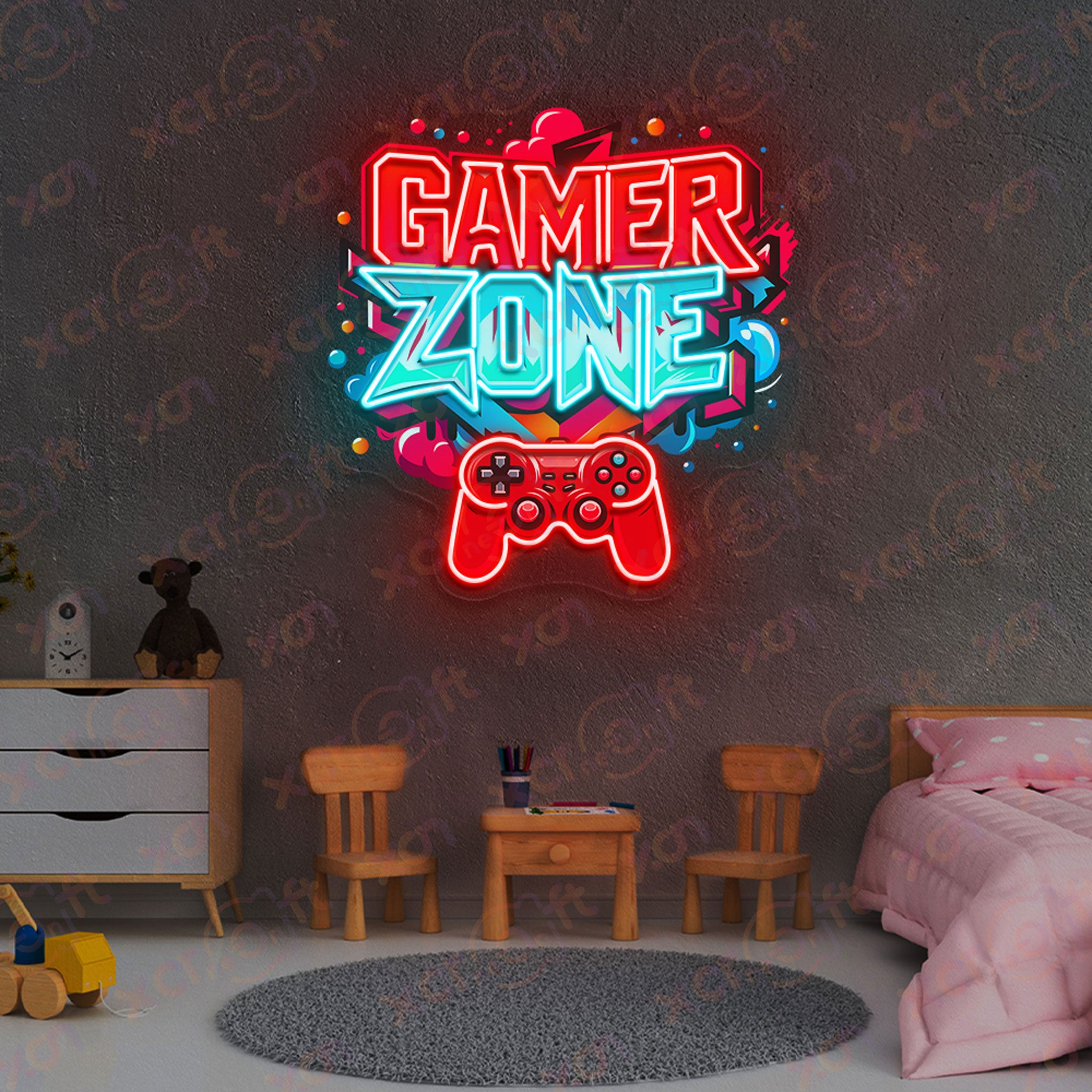 Game Zone Decor Custom Led Neon for Gaming Room