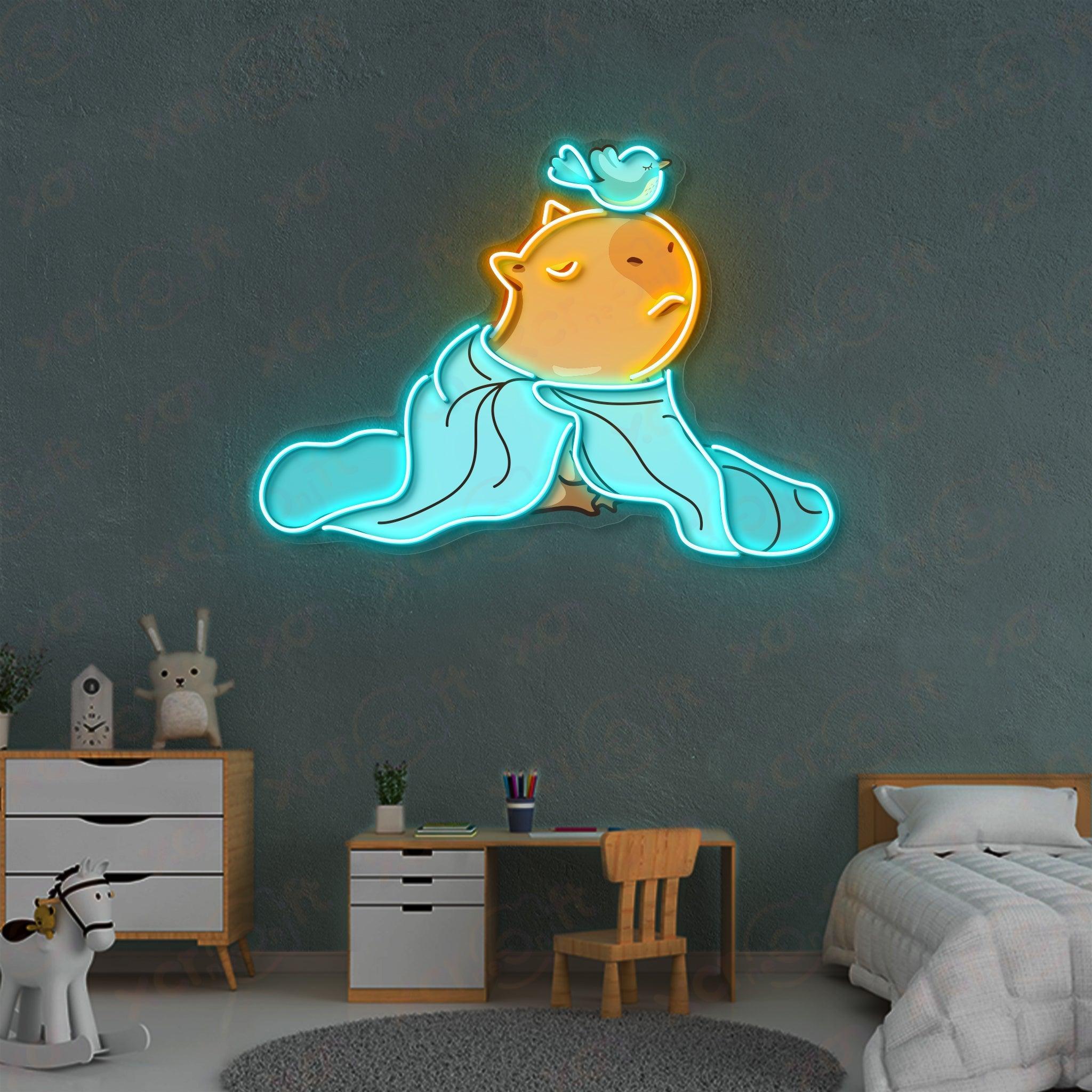 Capy Sleeping LED UV Printed Neon Signs